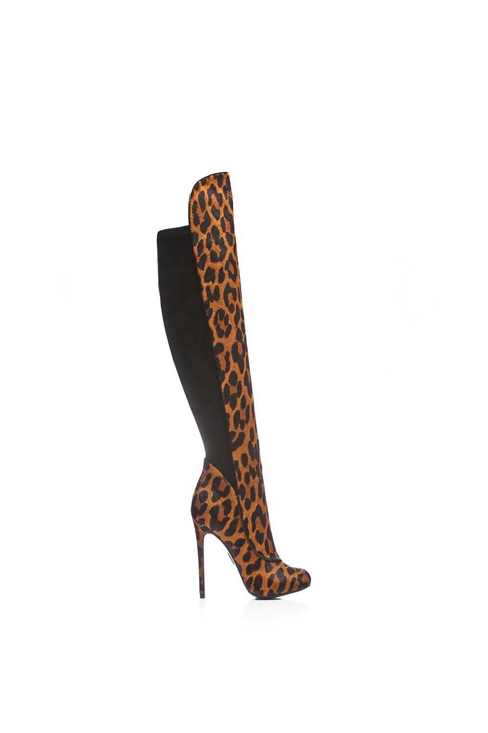 Moda in Pelle Womens ‘Savi’ Leopard Pony Knee High Boots – Size EU 38
