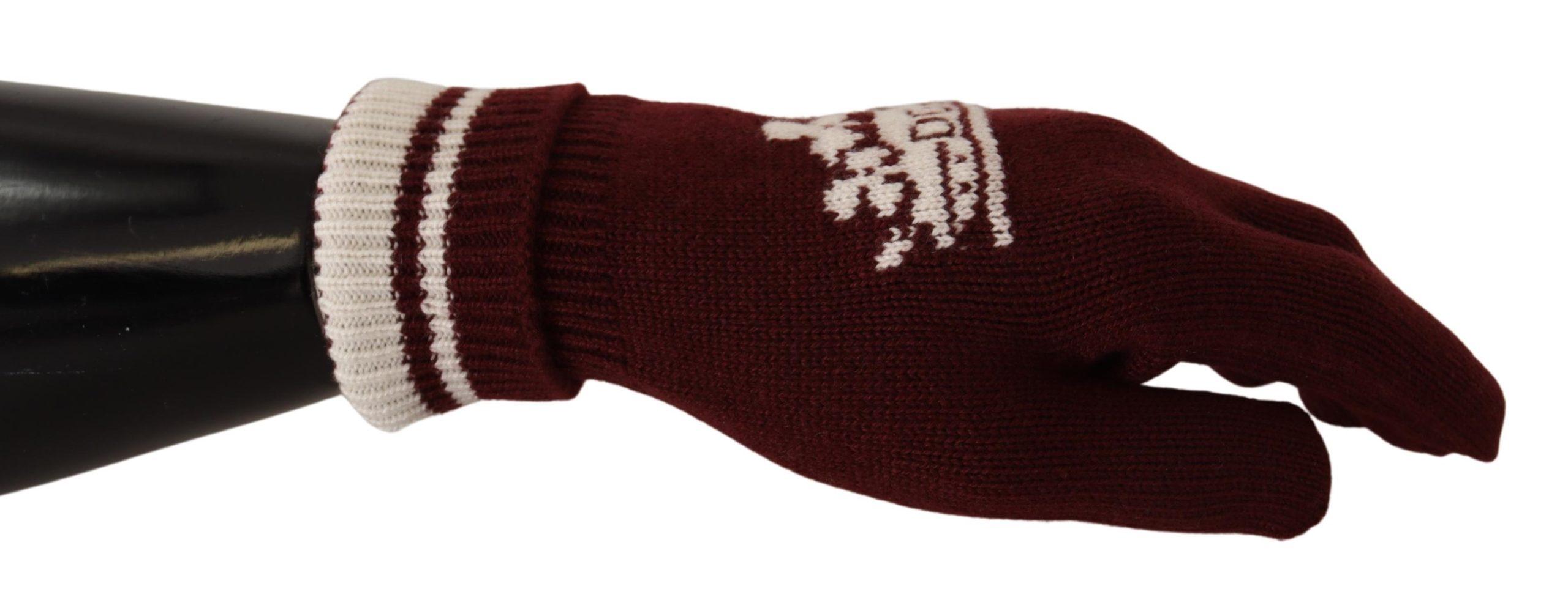 Thumbnail - Musterhandschuhe aus Kaschmir mit byzantinischem Kronen-Detail