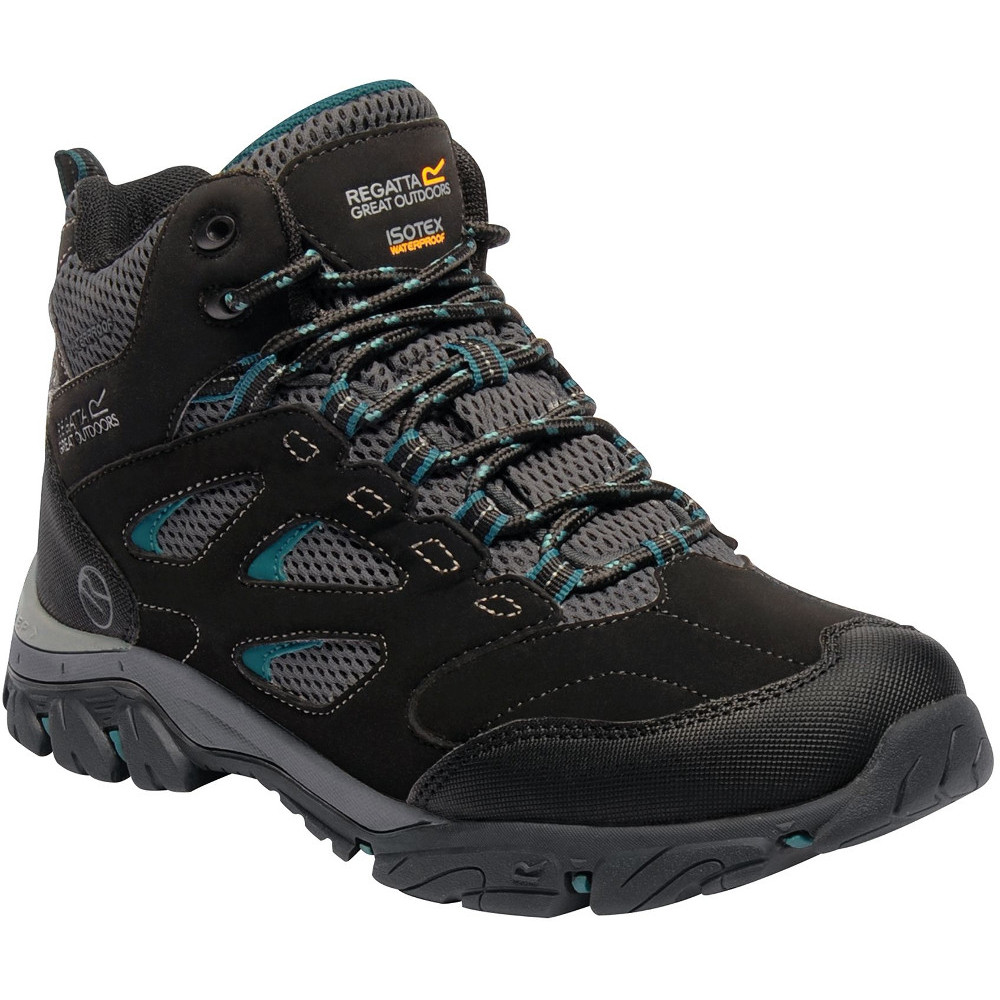 Regatta Womens/Ladies Holcombe Iep Mid Waterproof Fabric Walking Boots - Black - Size Uk 7