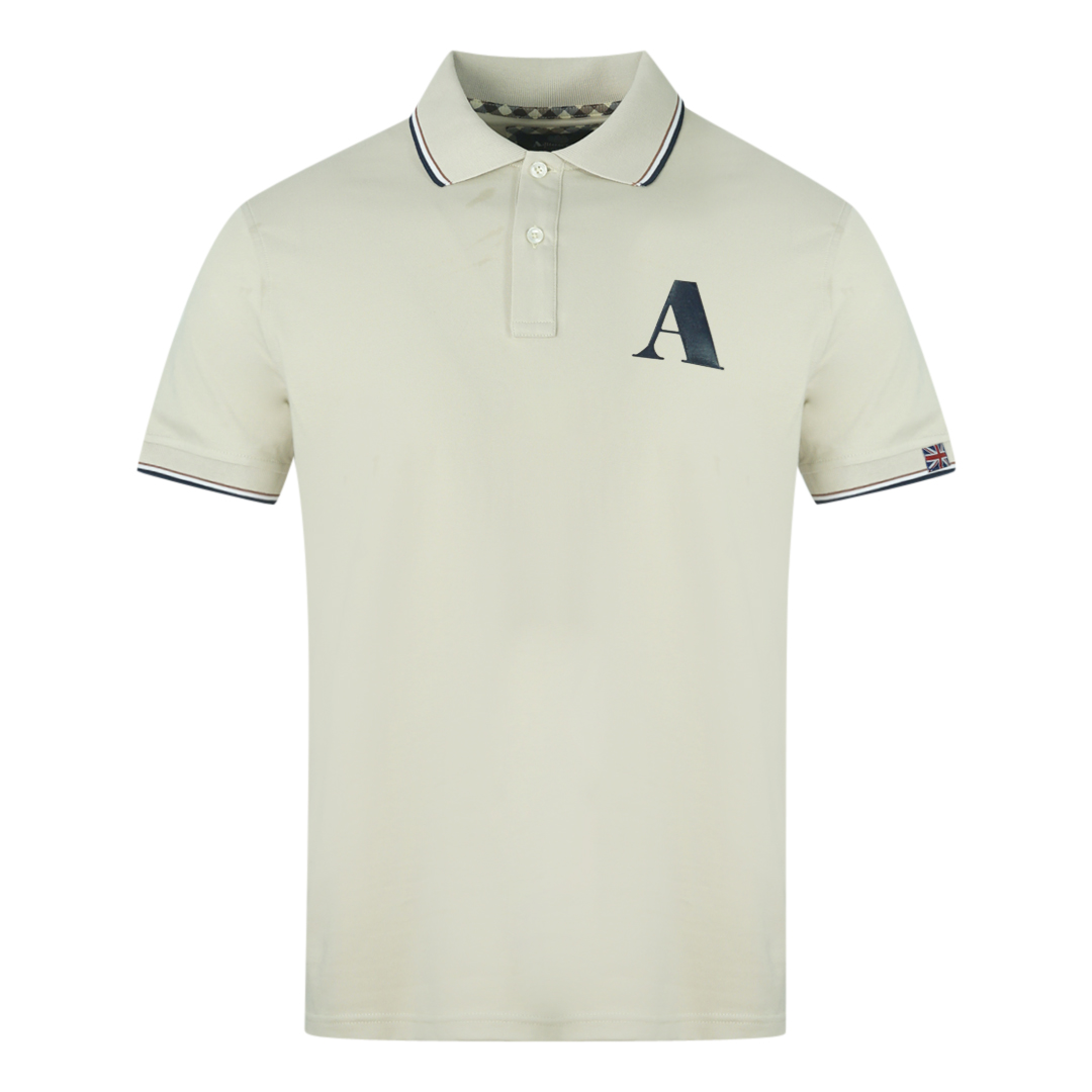 A Logo Beige Pikétröja