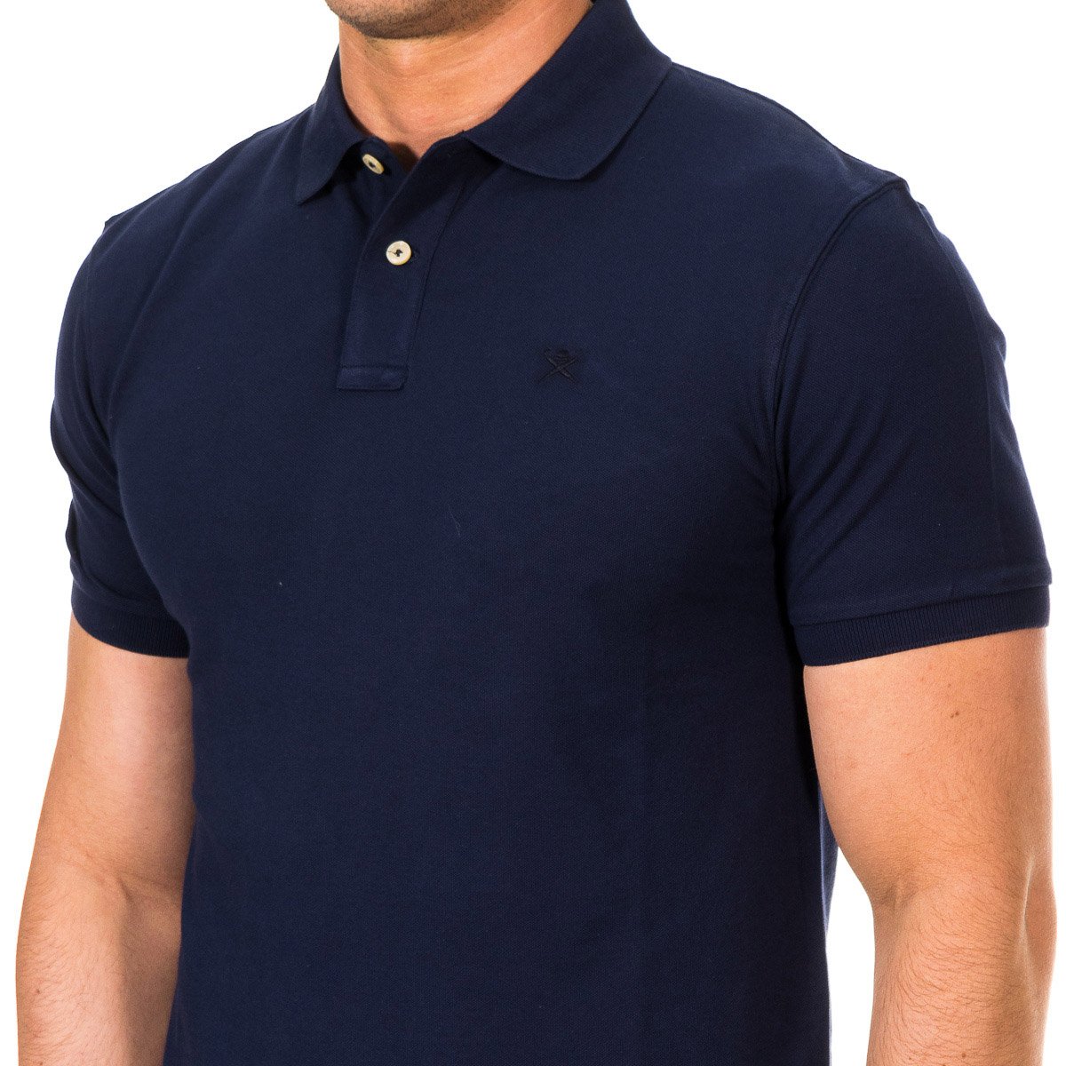 Hackett London Kortärmad polotröja med kavajkrage för herrar HM561503 – bild 2