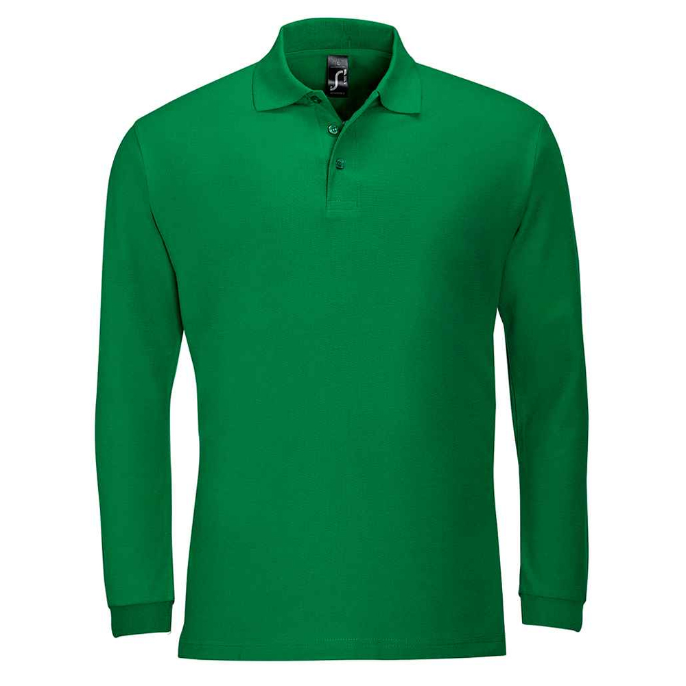 SOLS - "Winter II" Poloshirt für Herren/Damen Unisex Langärmlig (Irisches Grün)