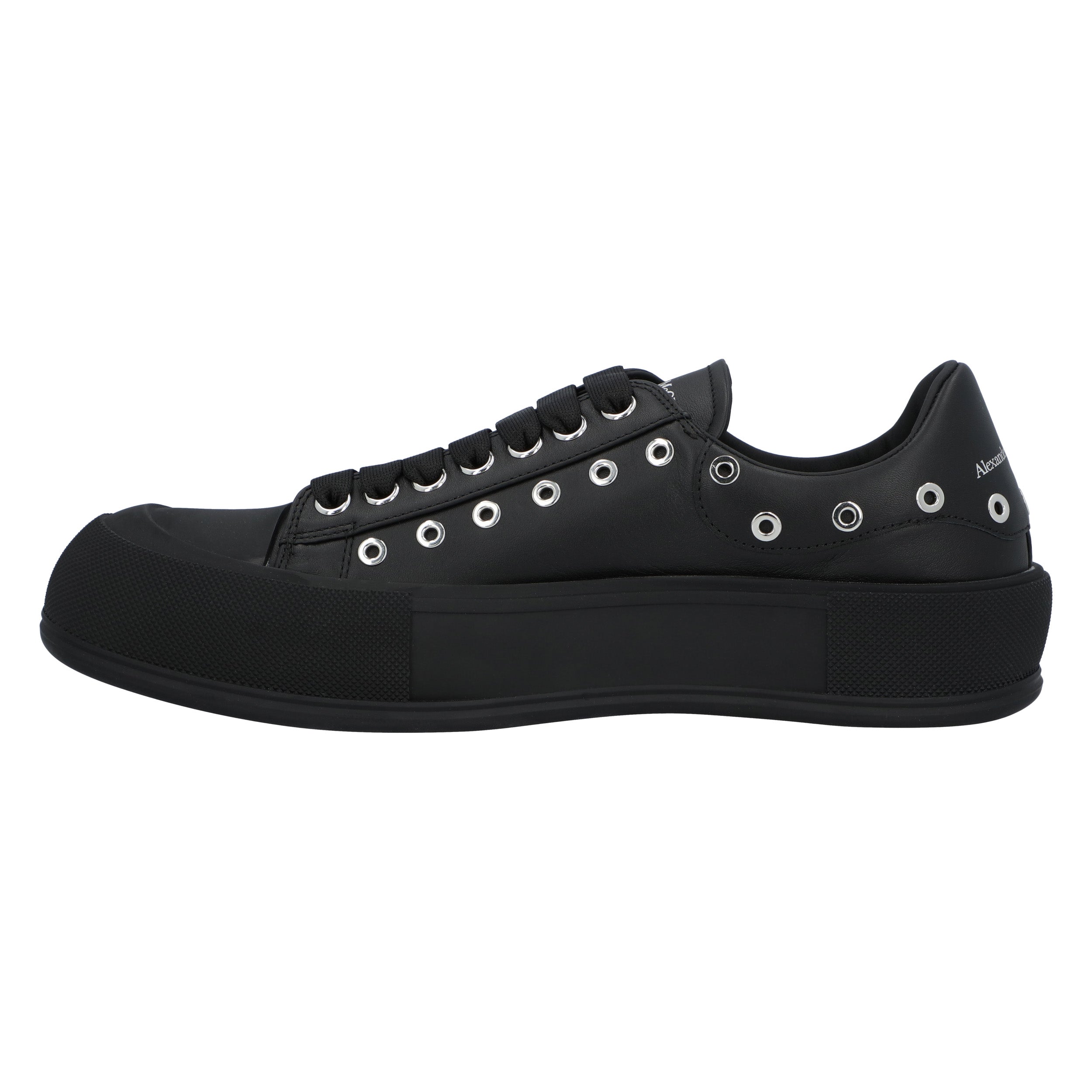 Alexander mcqueen Herr Deck Plimsoll i Svart/Silver låga sneakers – bild 2
