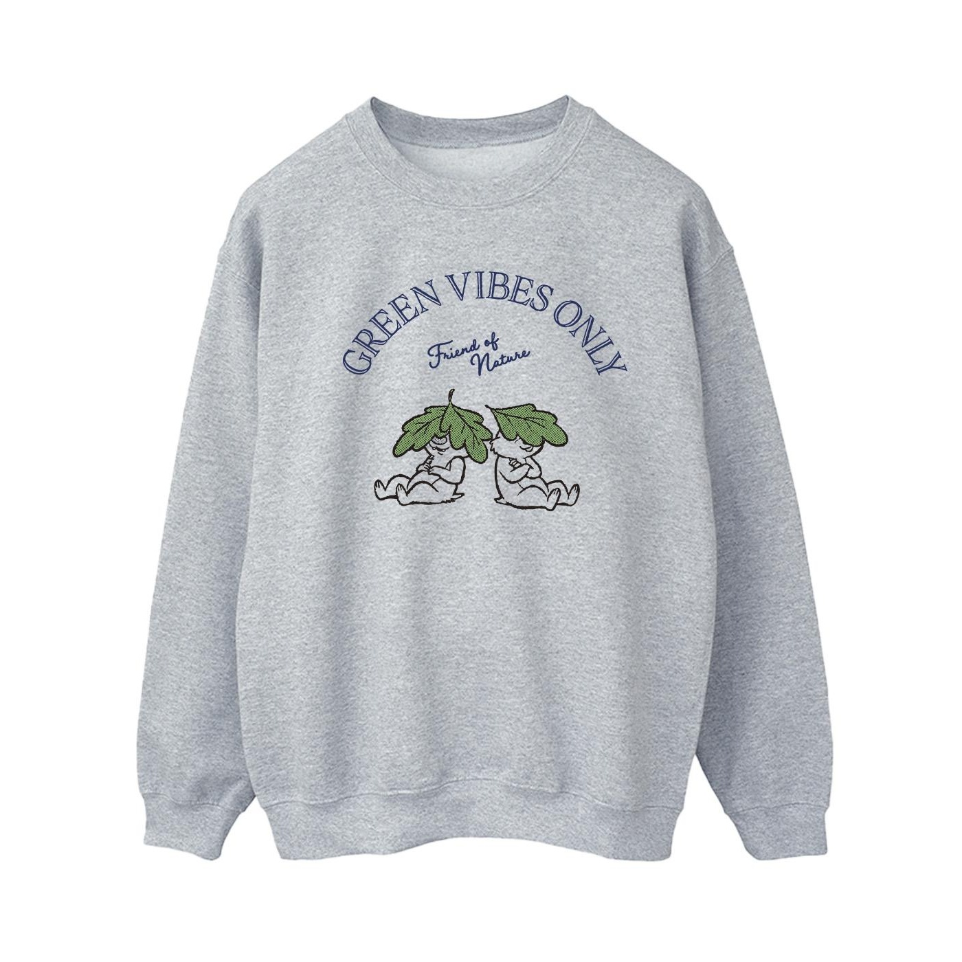 Thumbnail - Disney - "Chip 'n Dale Green Vibes Only" Sweatshirt für Damen (Grau)