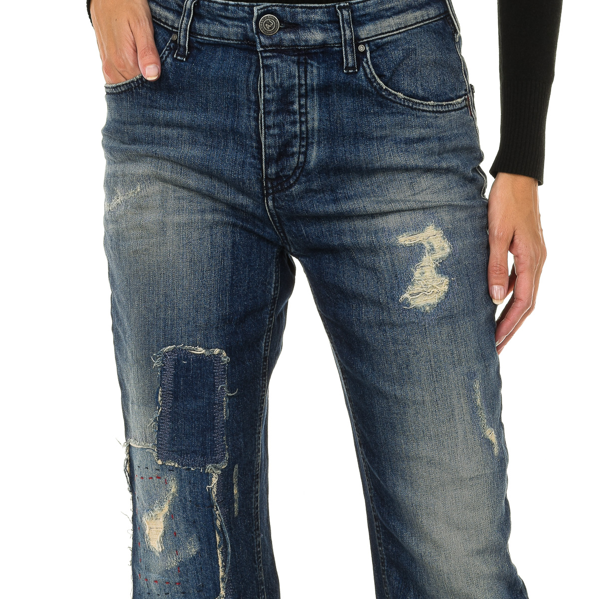 Armani Jeansbyxor för kvinnor med lång sliten och sönderriven effekt 6Y5990-5D3UZ dam – bild 2