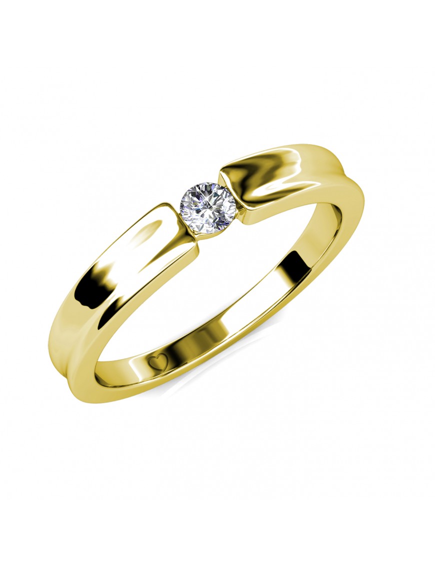 Thumbnail - Simplicity Ring - Gold und Kristall