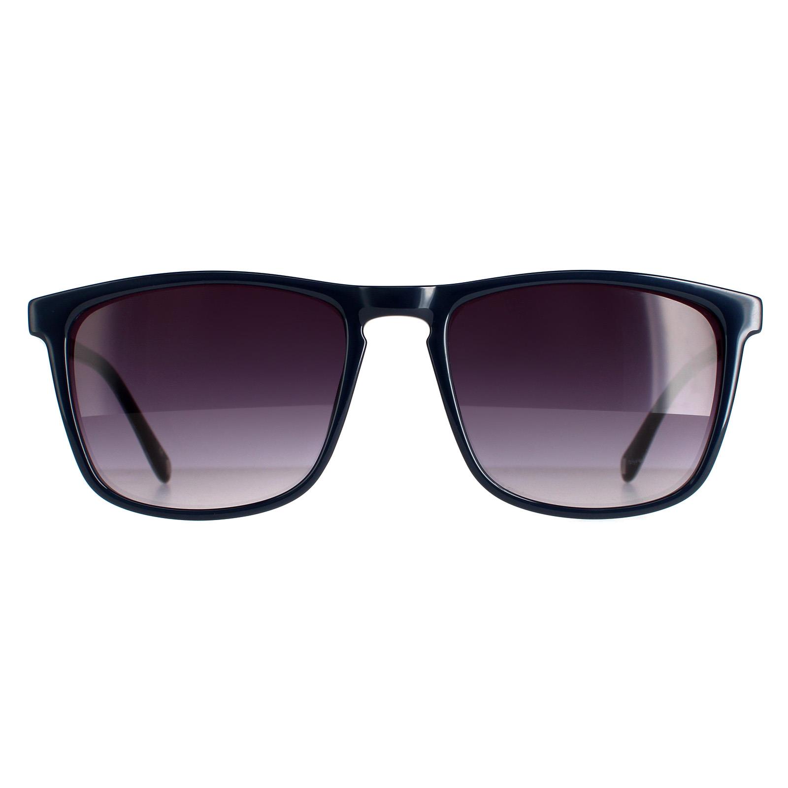 Ted Baker Rectangle Mens Blue Charcoal Purple TB1535 Marlow Sunglasses - One Size