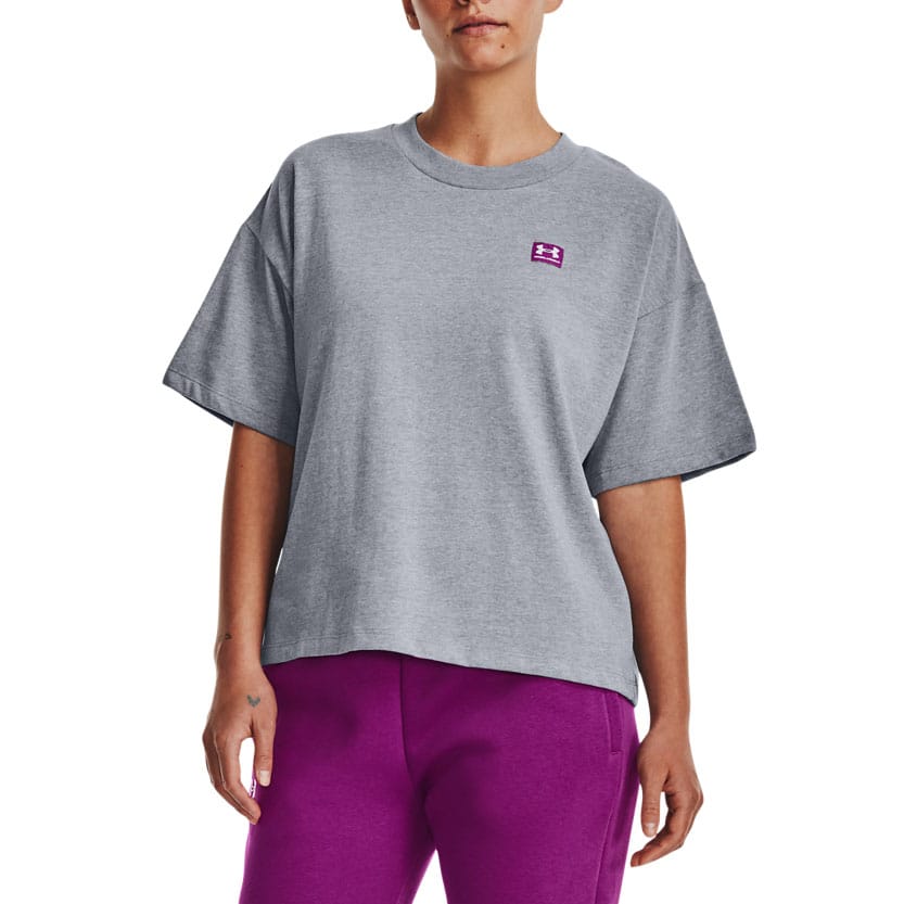 Dames Under Armour Ua Logo Lc Oversized T-Shirt In Grijs-image