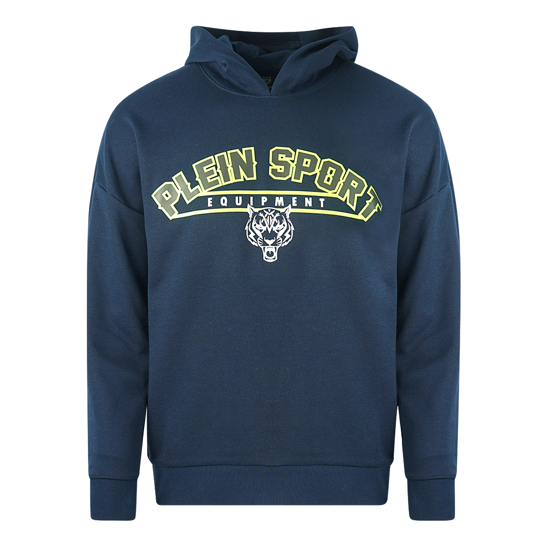 Thumbnail - Plein Sport Equipment Logo Marineblau Hoodie