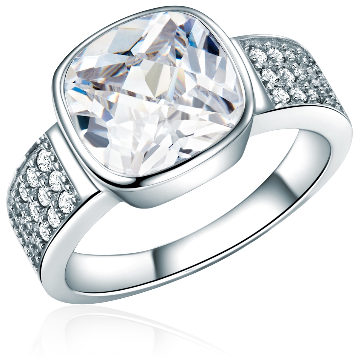 Rafaela Donata Womens Female Sterling Silver Ring - Size R