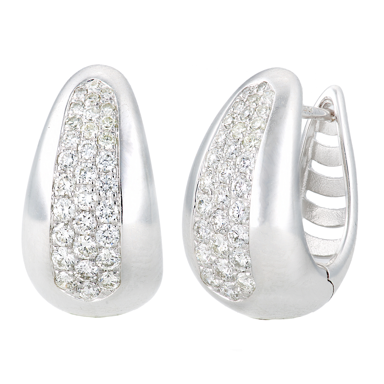 Diamant L’Eternel Womens 9ct White Gold Earrings With 0.5ct Diamond – One Size