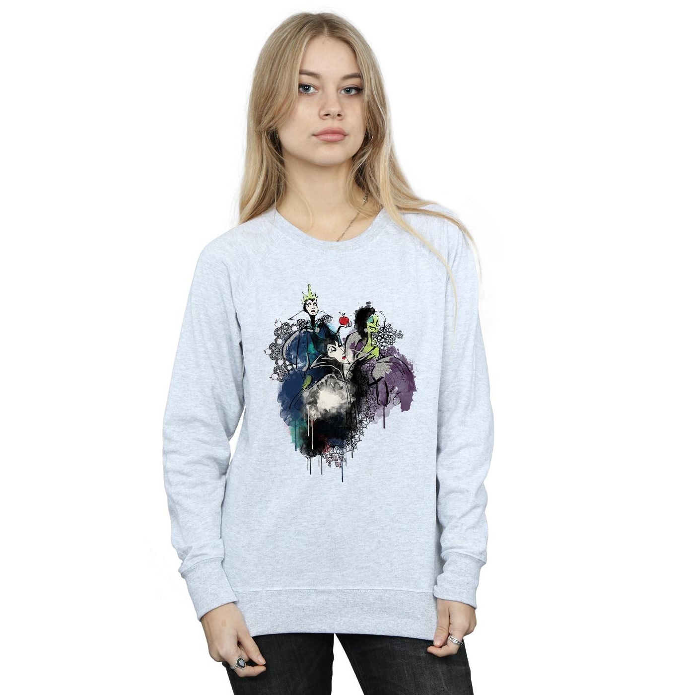 Disney Womens/Ladies Villains Sweatshirt (Heather Grey) dam – bild 2