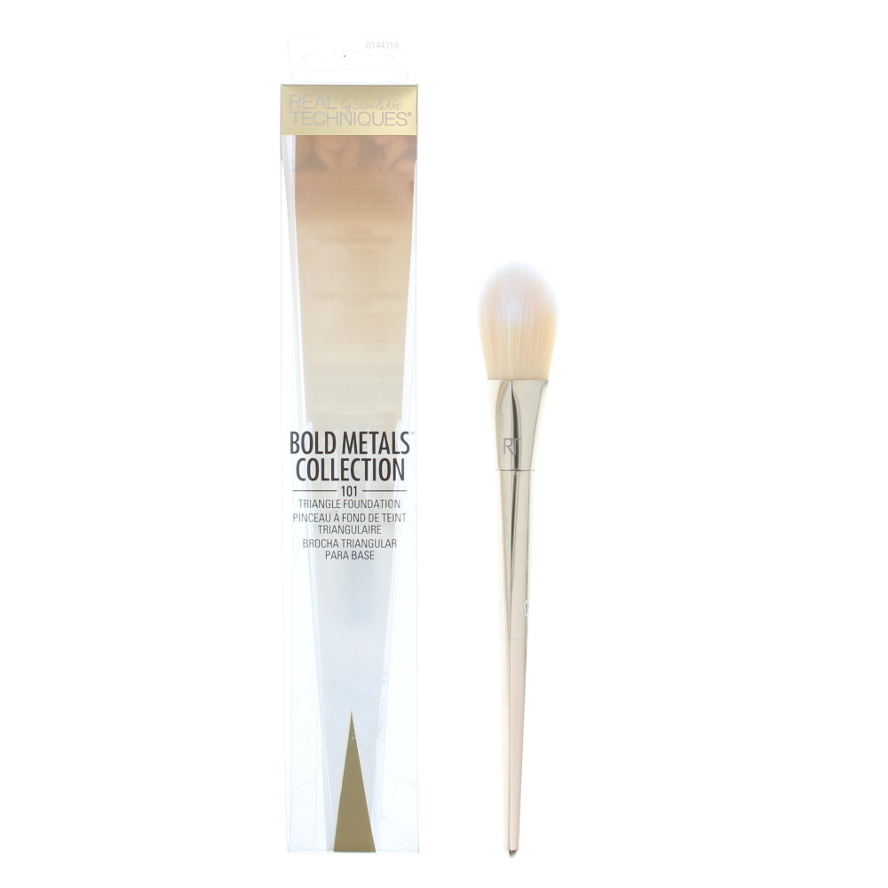 Real Techniques Womens Bold Metals Collection 101 Triangle Foundation Base 01441 Make-Up Brush - NA - One Size