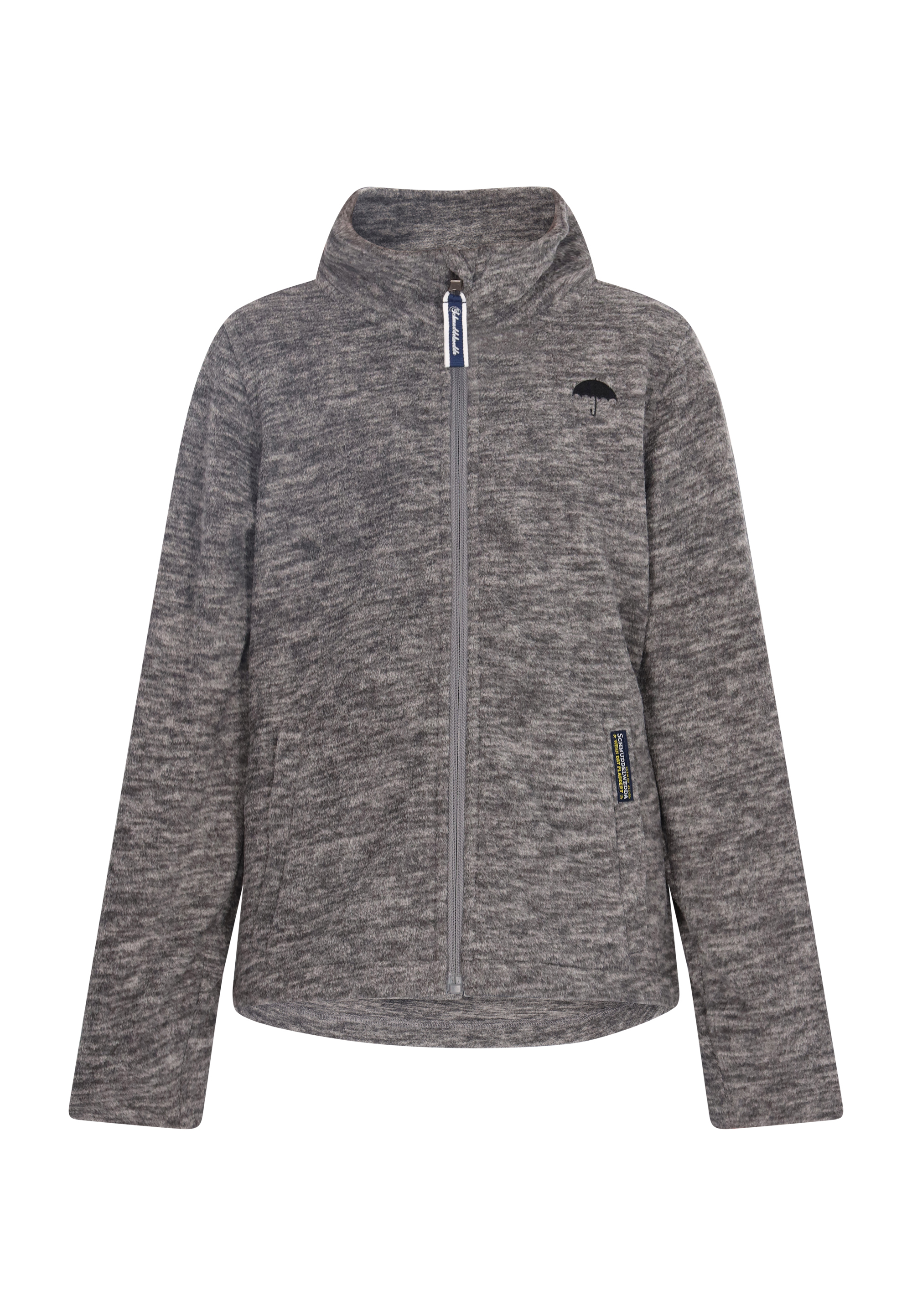 Thumbnail - Schmuddelwedda Fleecejacke Mädchen (Kids) grau melange