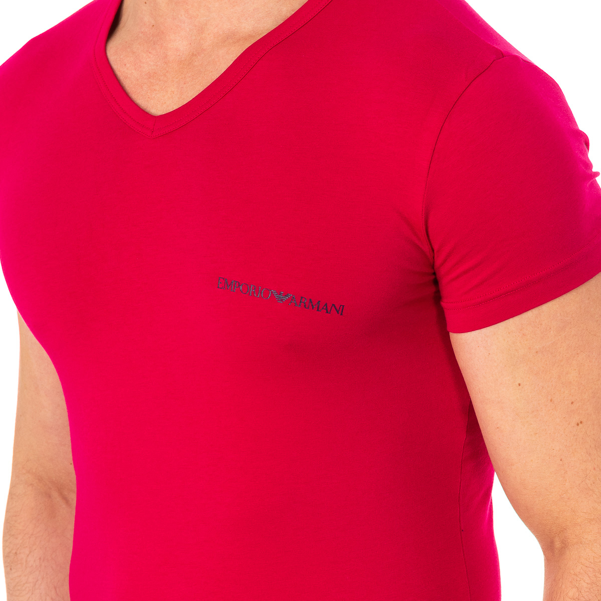 Emporio Armani Kortärmad t-shirt med V-ringning för män 110810-8P717 herr – bild 2