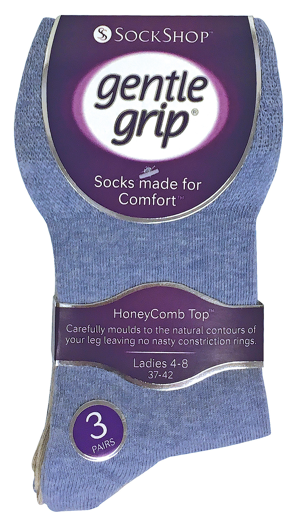 Gentle Grip 6 par icke elastiska Gentle Grip-strumpor för damer LGG73 – bild 2