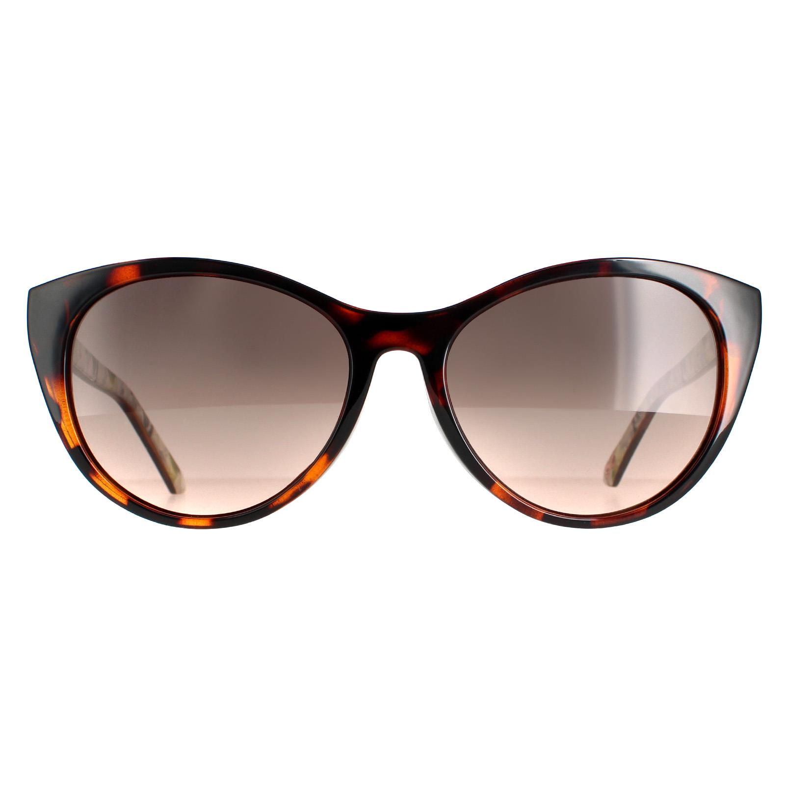Cat Eye Dam Tortoise Flower Brown Gradient TB1583 Lisbet Solglasögon