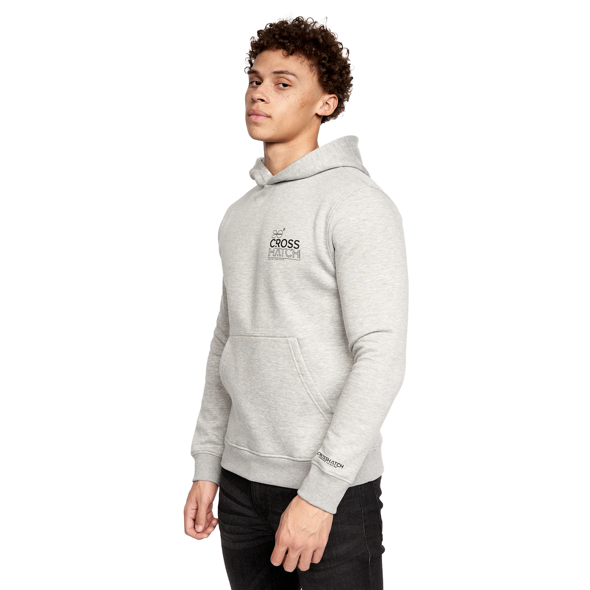 Crosshatch Mens Burmax Hoodie (Förpackning med 2) (Blå/Grå) herr – bild 2