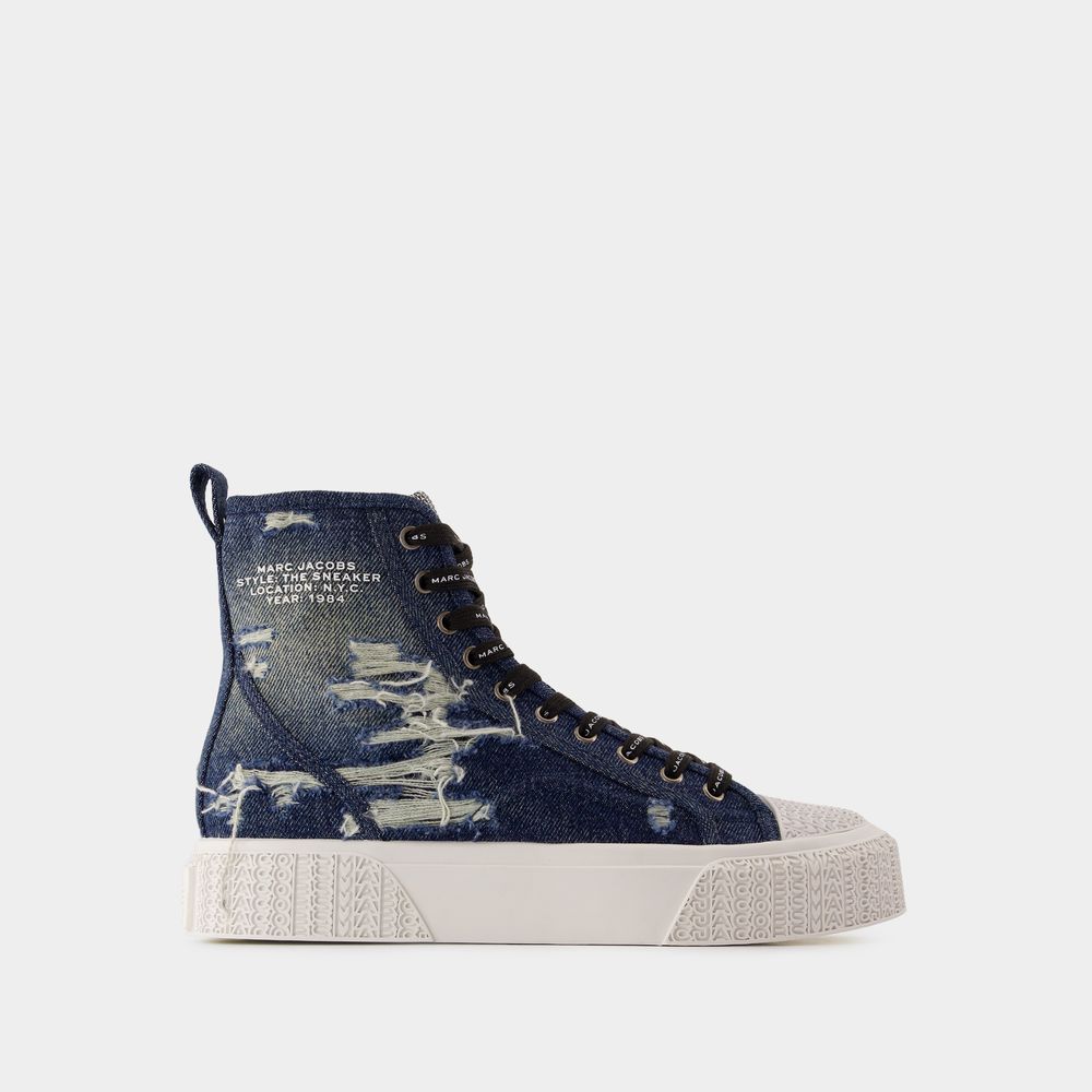 Thumbnail - Sneakers The High Top - Marc Jacobs - Baumwolle - Blau