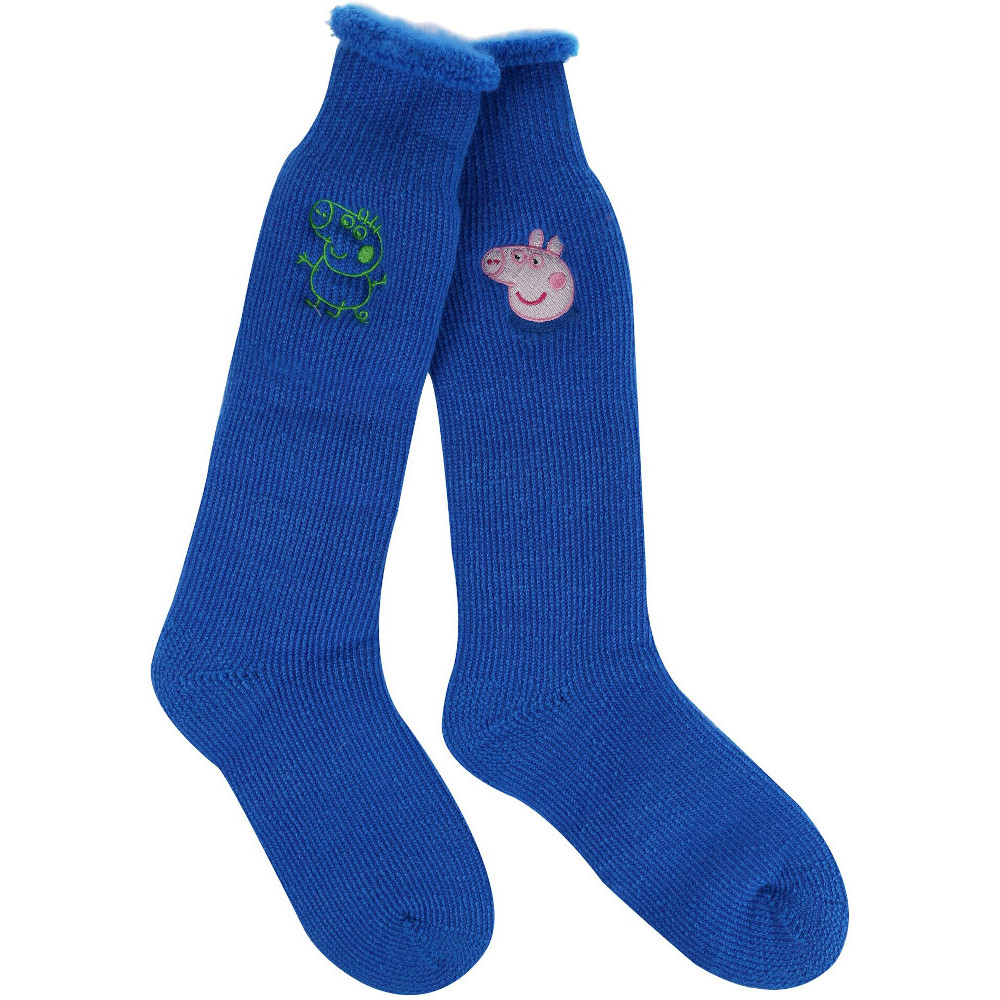 Regatta Boys 2 Pack Longer Length Welly Socks - Blue - Size 13Y