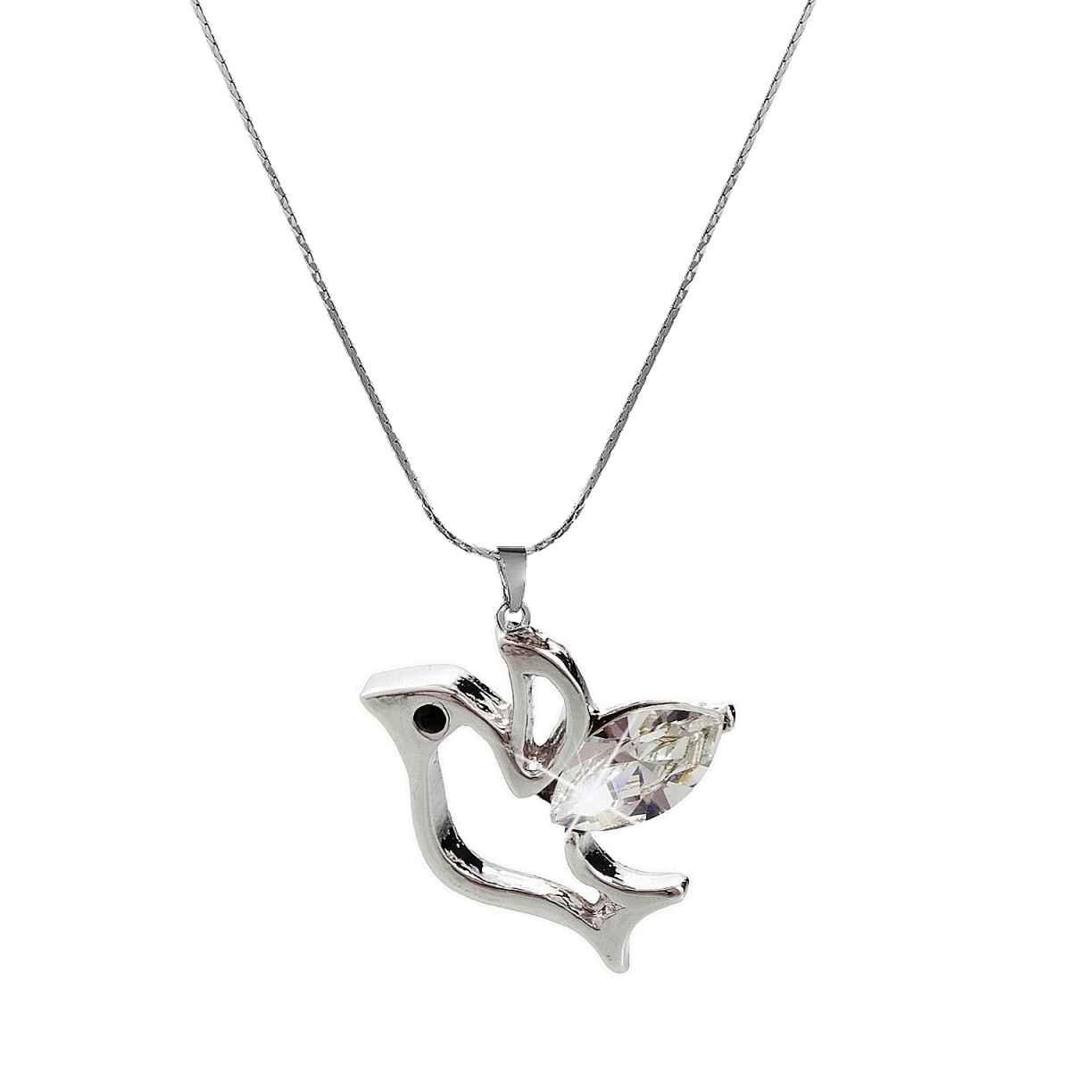 Halskette Vogel mit Swarovski-Kristallen