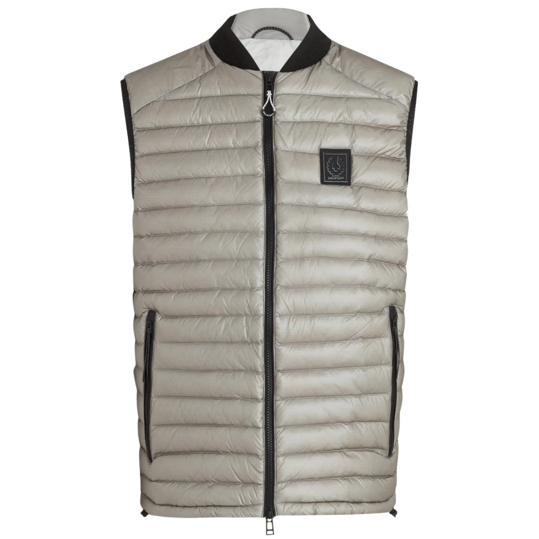 Thumbnail - Belstaff Airframe Beige glanzende Weste mit Daunenfullung