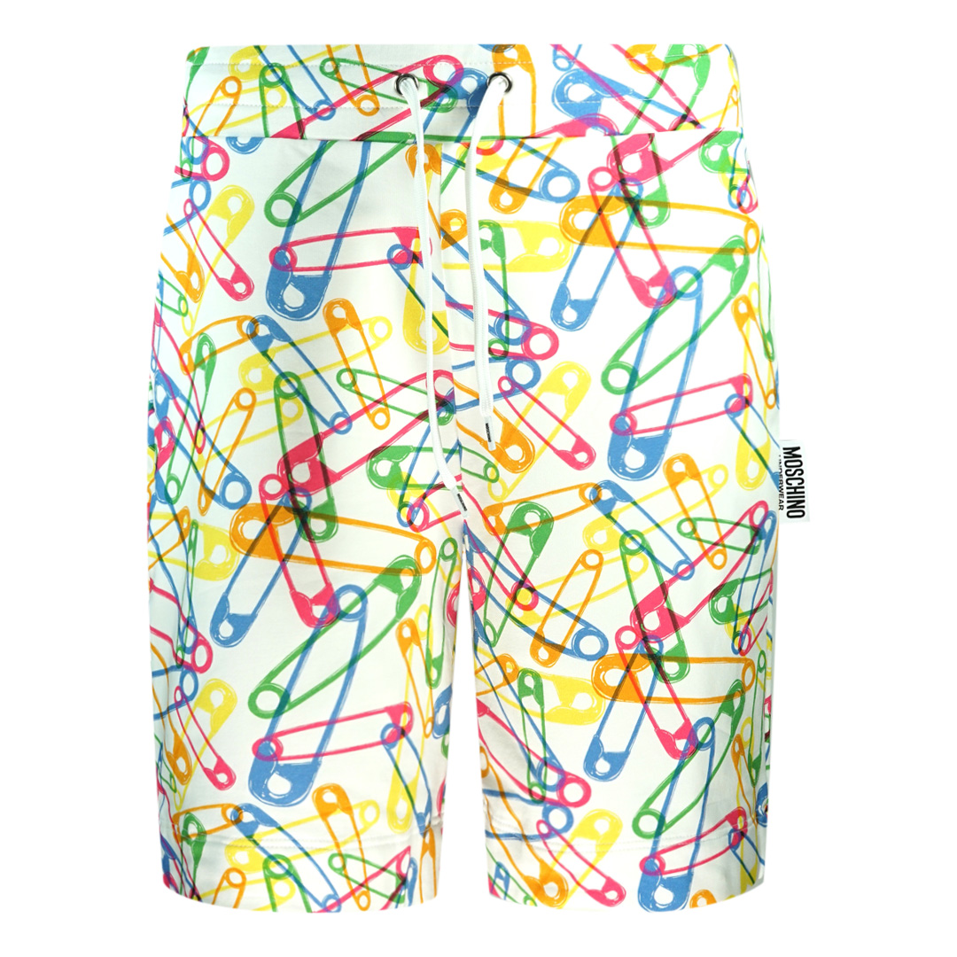 Thumbnail - Moschino Mehrfarbig Pin Design Weiß Shorts