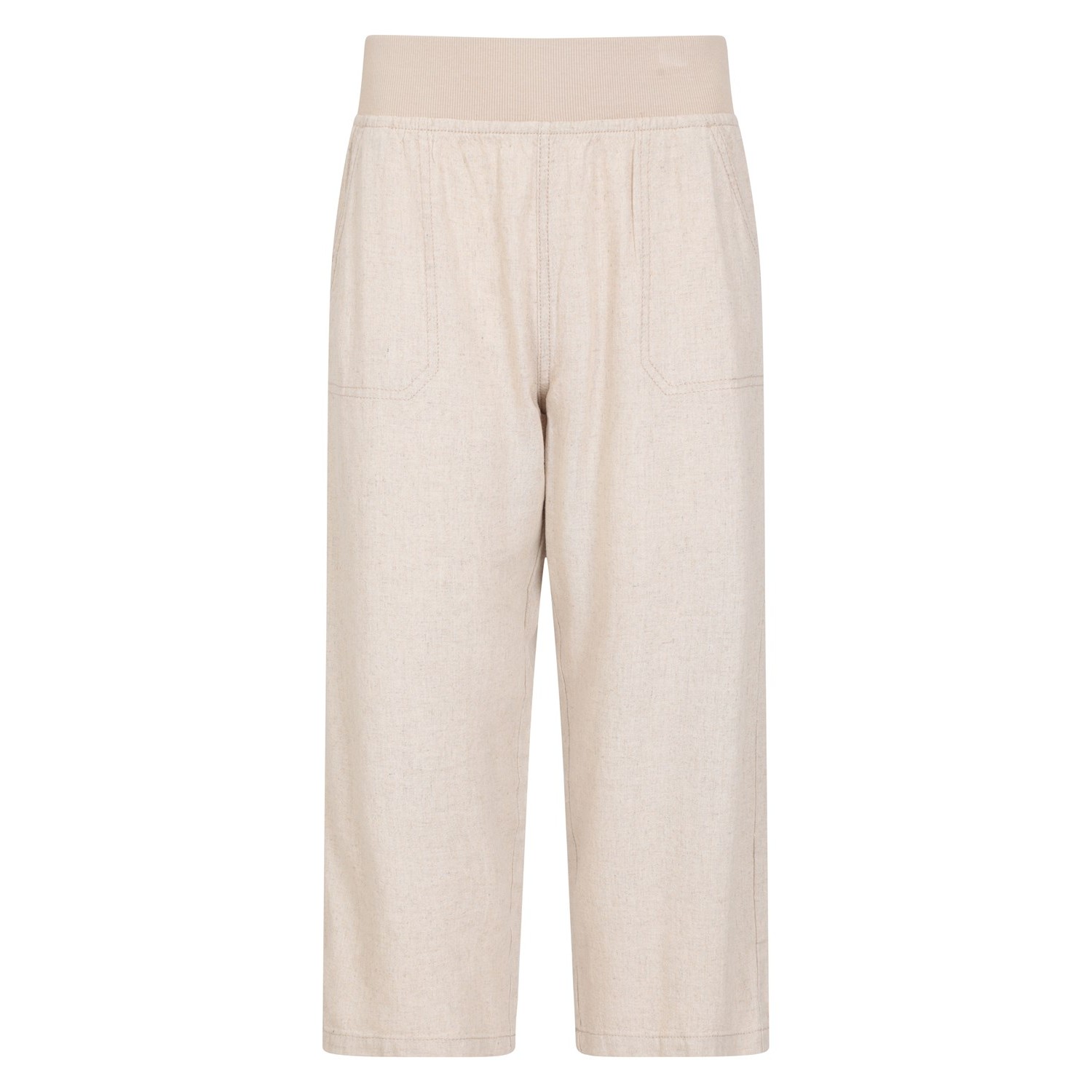 Womens/Ladies Skye Linen Blend Capri (Beige)