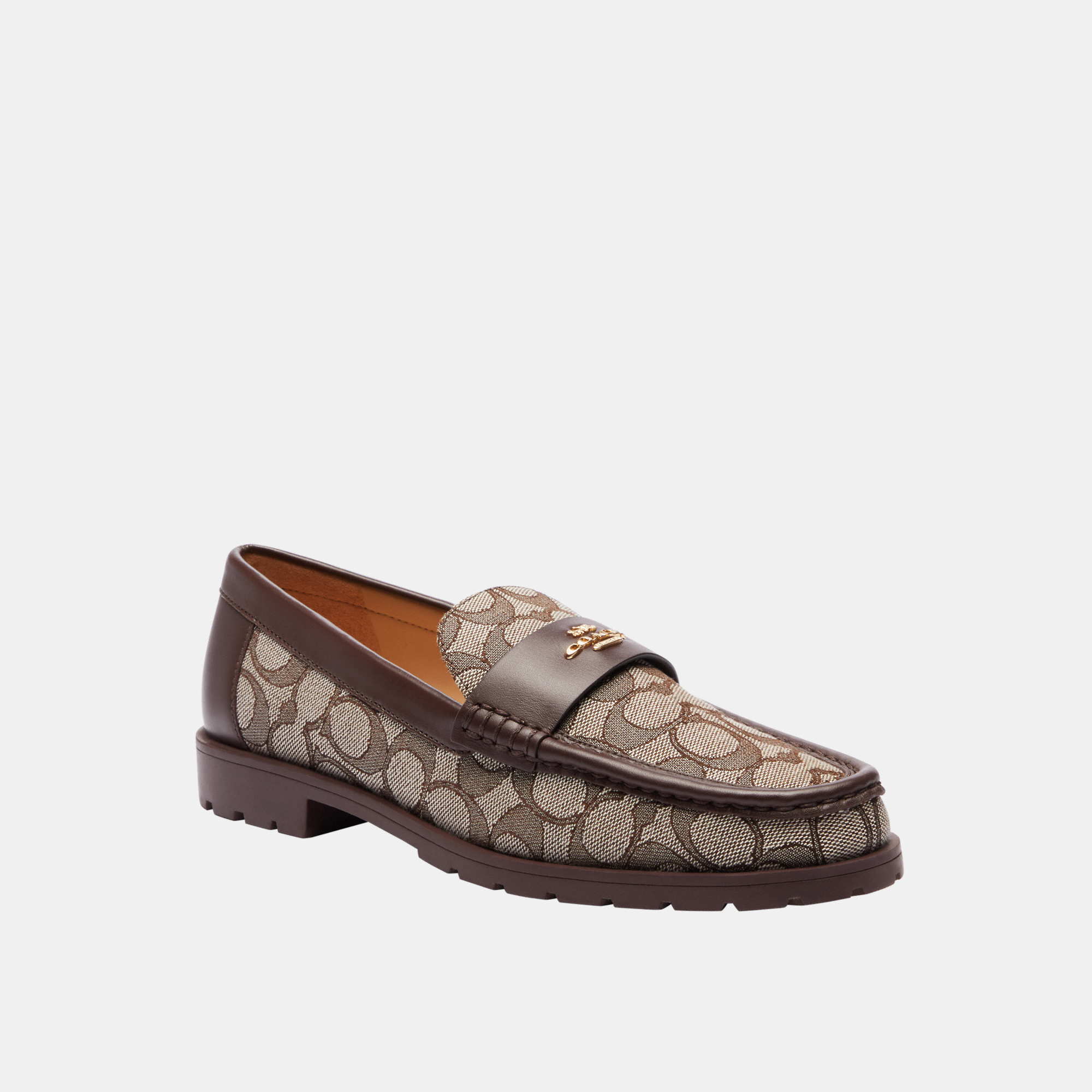 Coach Womens Janie Signature Loafer – Brown – Size UK 6.5