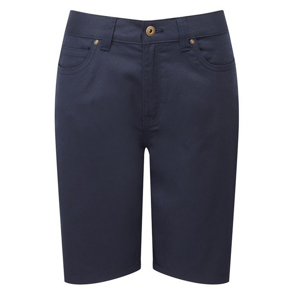 Thumbnail - Premier Damen/Herren Chino-Shorts (Marine)