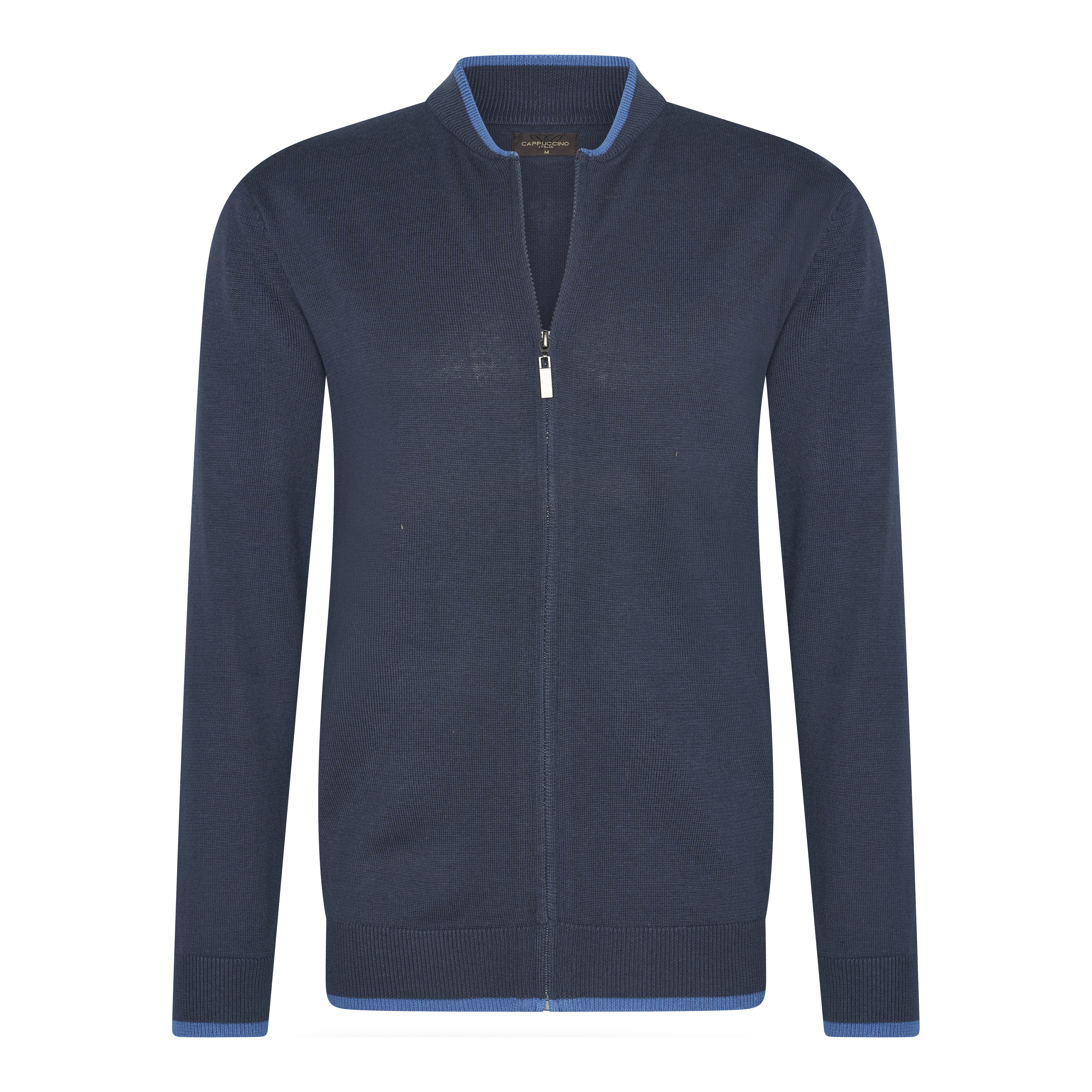 Thumbnail - Full Zip Cardigan von Cappuccino Italia in der farbe Blau und in größe XL.