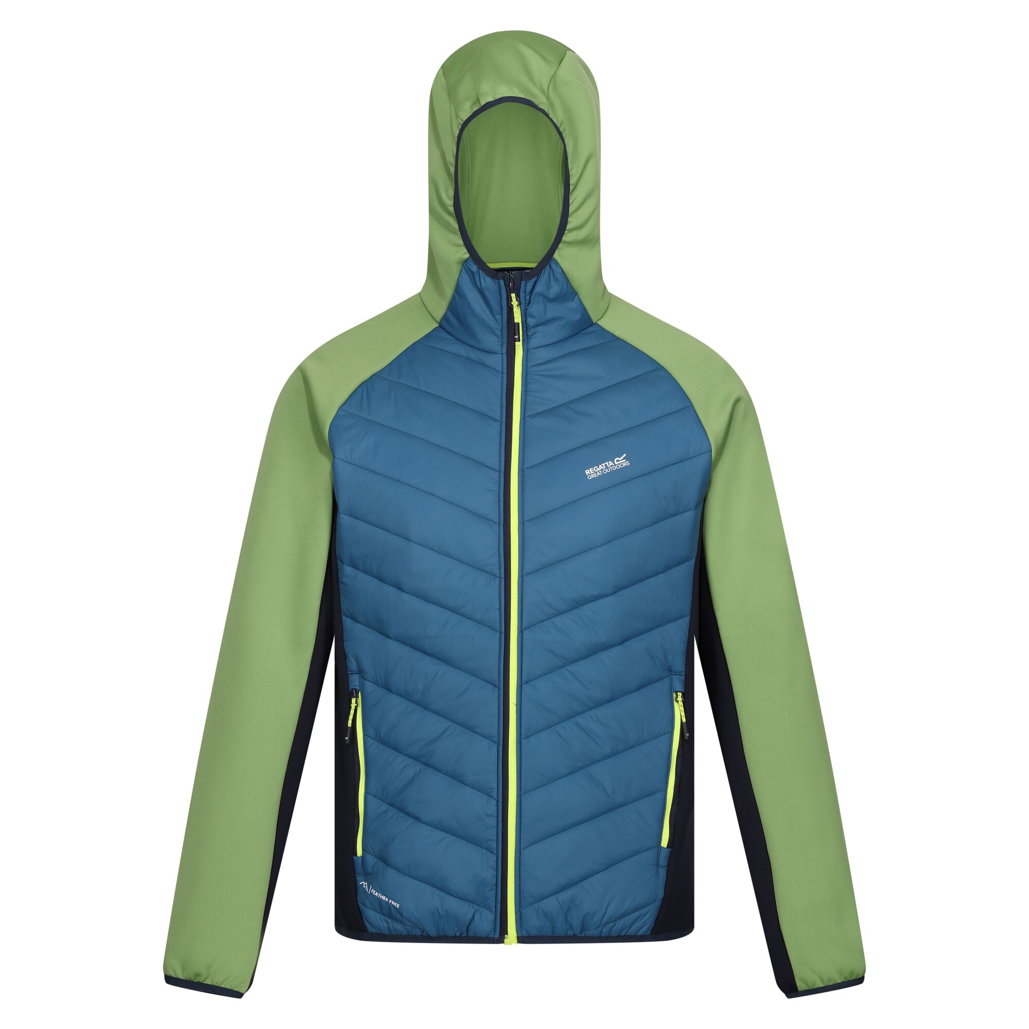 Thumbnail - Regatta - "Andreson VIII" Hybridjacke für Herren (Leuchtend Blau/Pikantgrün)