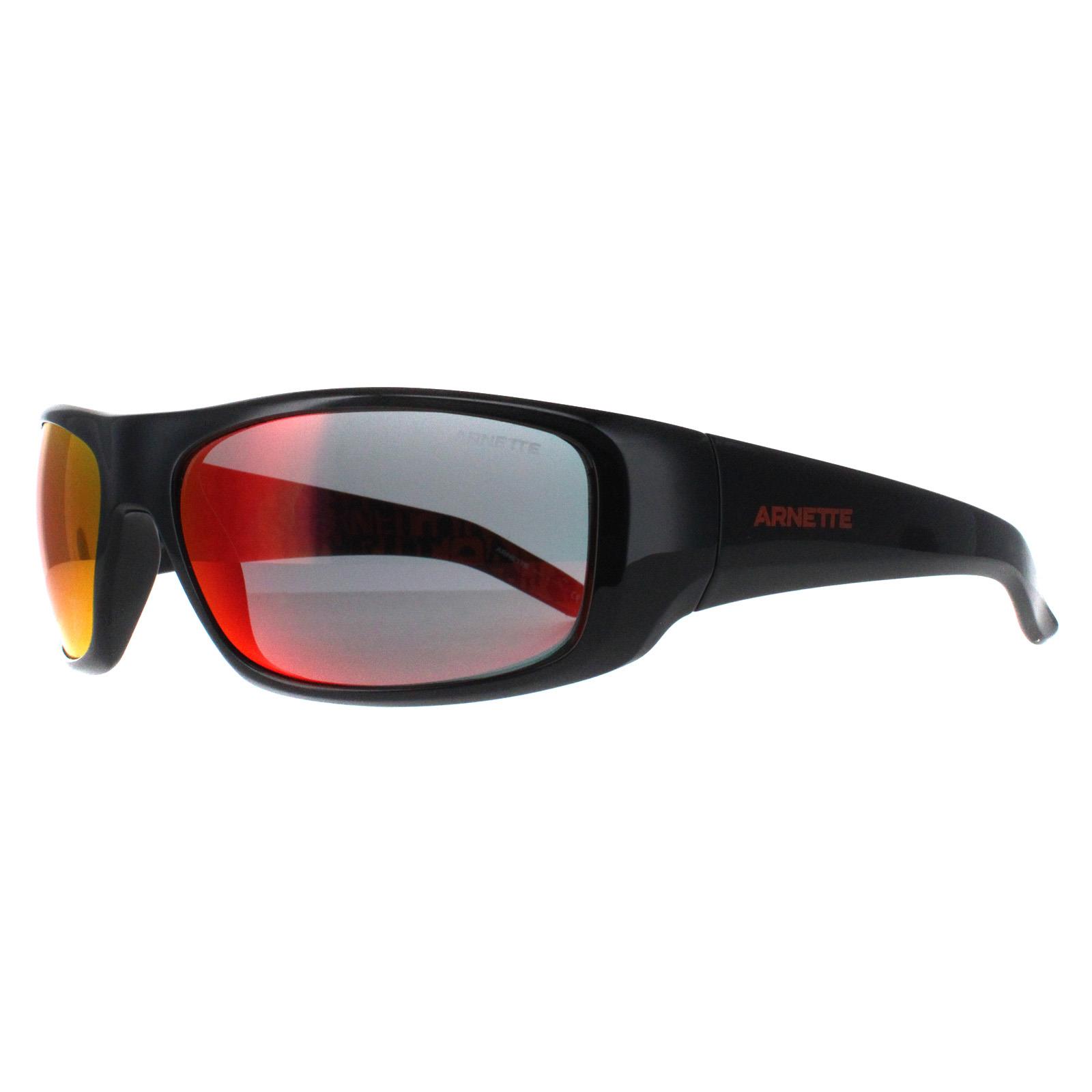 Thumbnail - Arnette Rechteck Herren Schwarz Orange Hot Shot AN4182