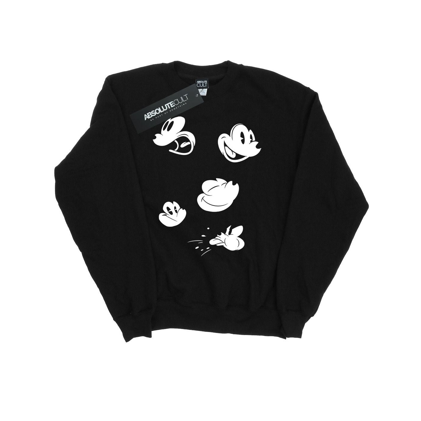Thumbnail - Disney - "Mickey Mouse Faces" Sweatshirt für Herren (Schwarz)
