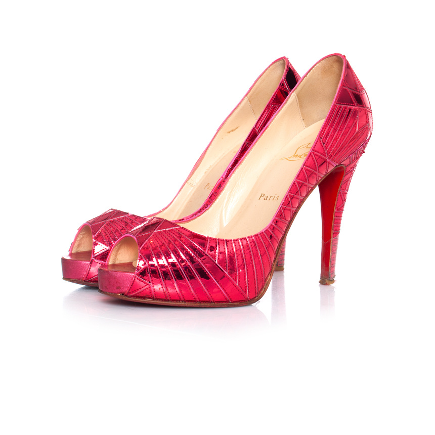Christian Louboutin Pre-owned Womens Metallic pink pump – Size EU 39