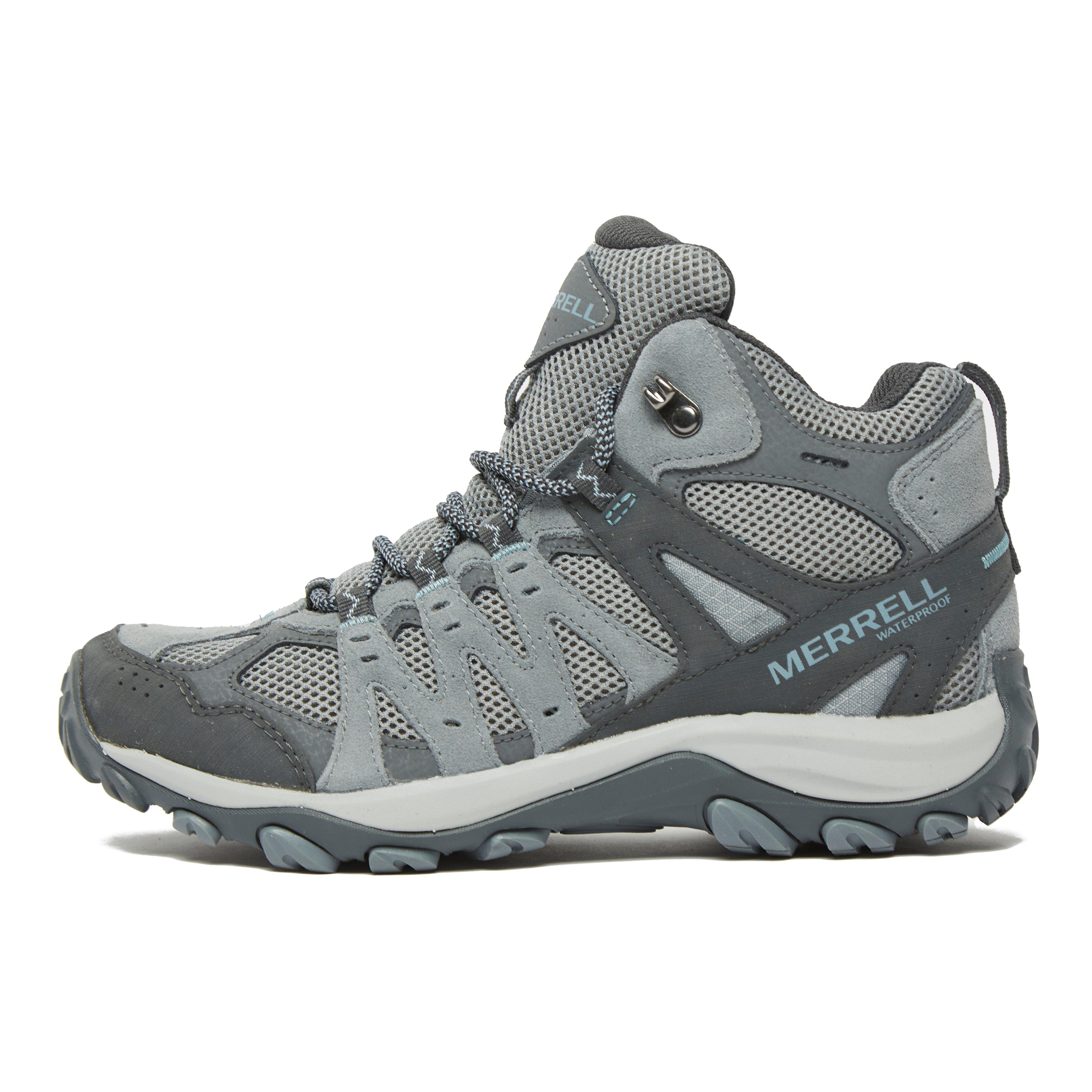 Merrell WoMens Accentor 3 GORE-TEX Waterproof Walking & Hiking Mid Boots – Grey Suede – Size UK 6