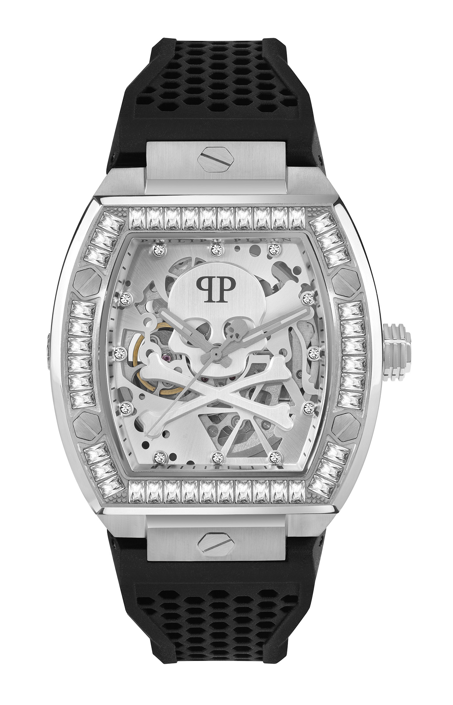 Philipp Plein Skeleton Crystal Watch - Male - Watches - Gray - One Size - Accessories - Image 3