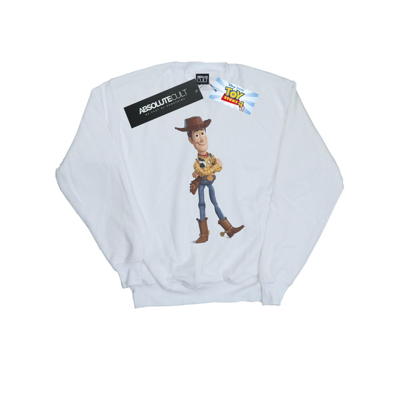 Mens Toy Story 4 Sherrif Woody Sweatshirt (White)