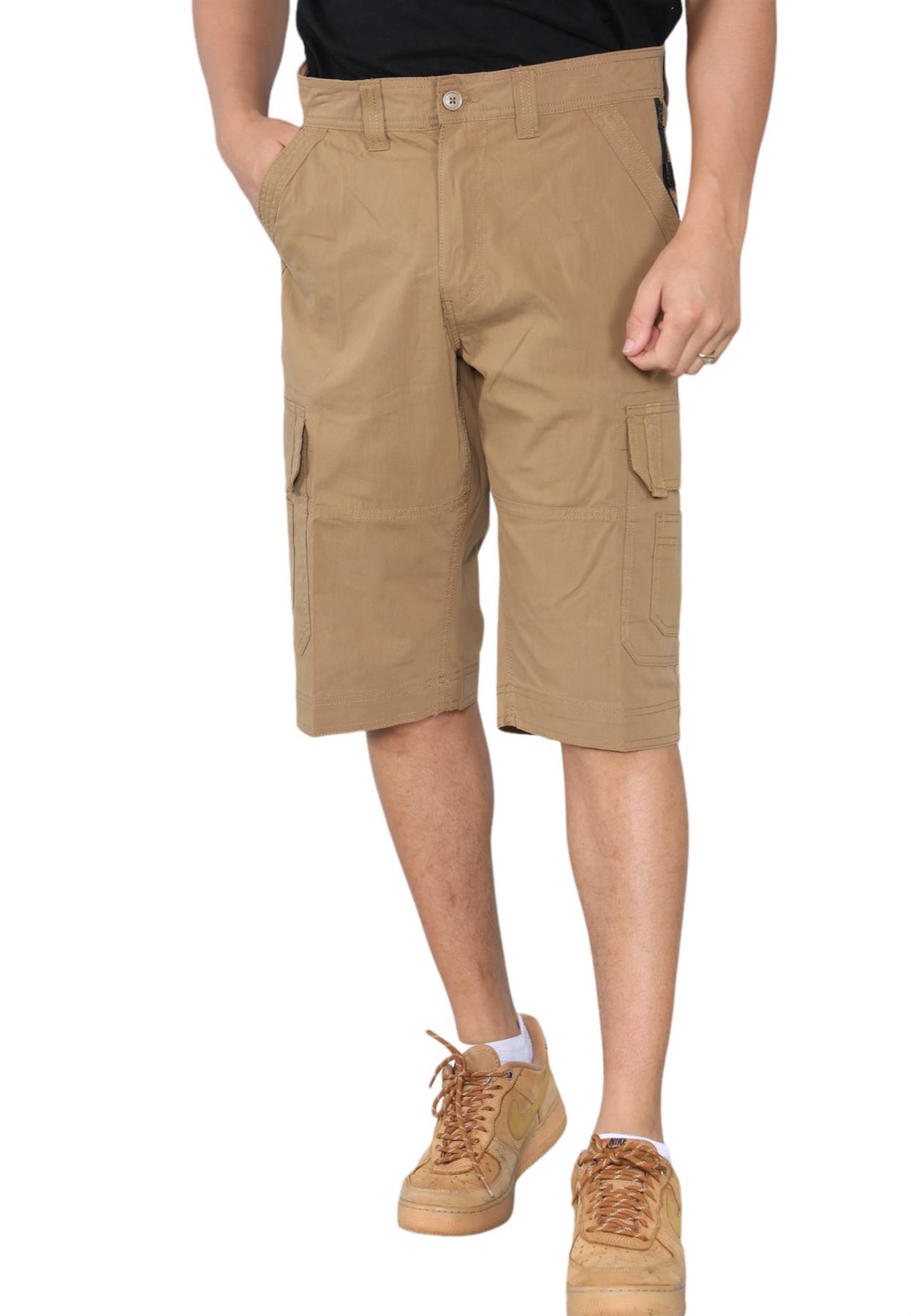 Thumbnail - Schnell trocknende Cargo-Shorts für Herren mit mehreren Taschen in Khaki