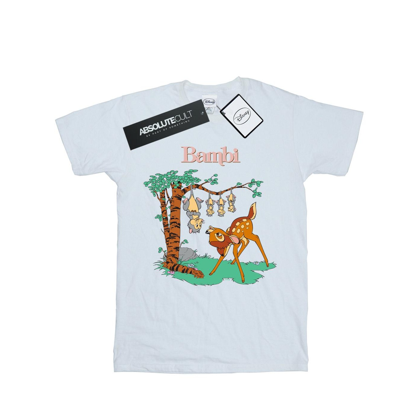 Thumbnail - Disney - "Bambi Tilted Up" T-Shirt für Damen (Weiß)