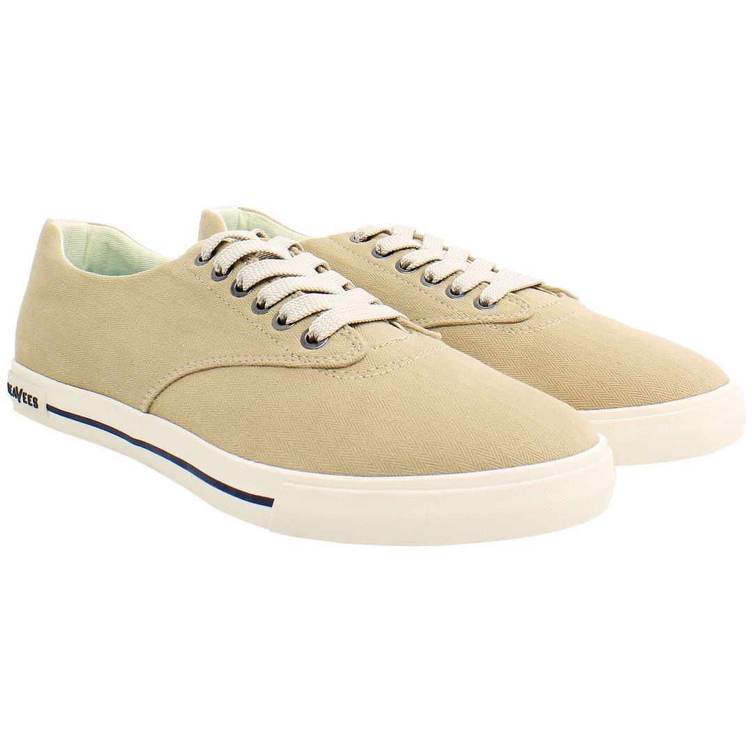 Seavees Hermosa Surfwash Herr Brun Plimsoll låga sneakers – bild 2