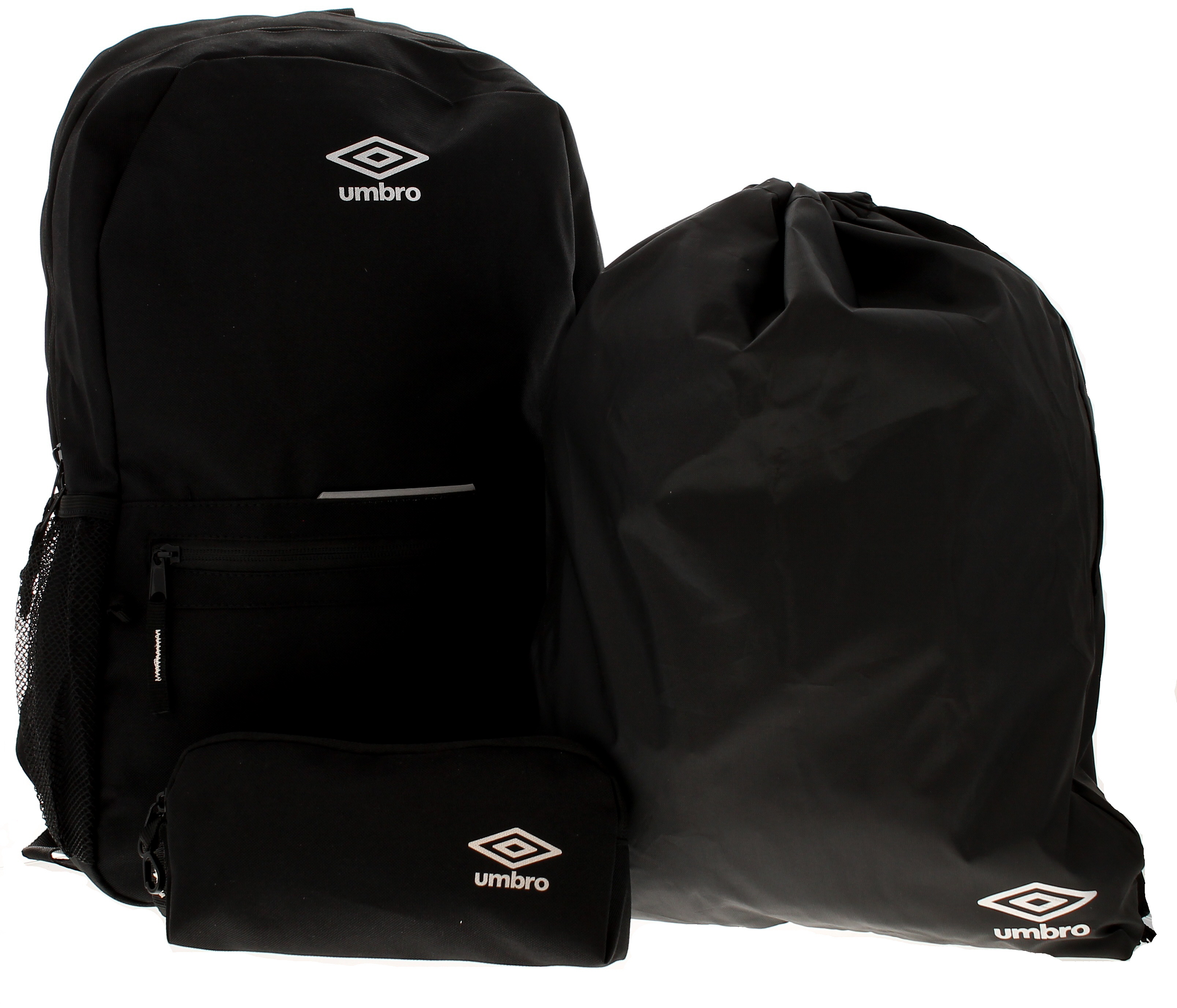 Umbro School Backpack Gym Bag Pencil Case Axis Back To School Set black