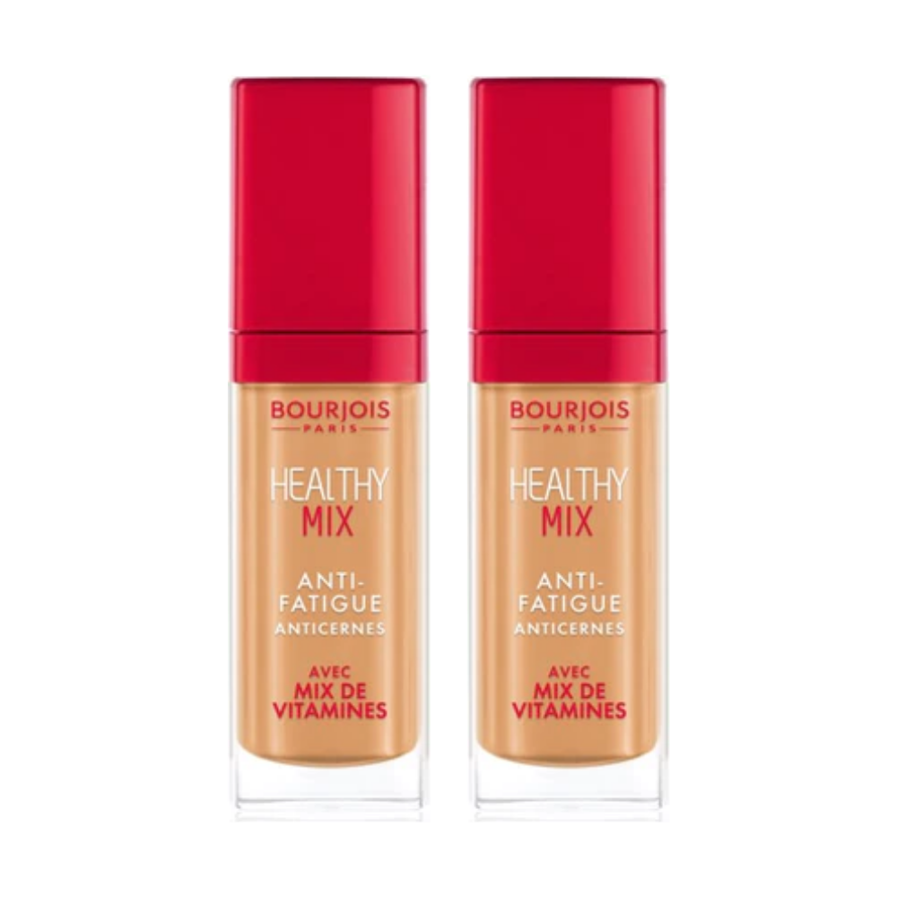 Bourjois Paris Womens 2 x Healthy Mix Anti Fatigue Concealer 7.8ml Sealed - 55 Honey - NA - One Size