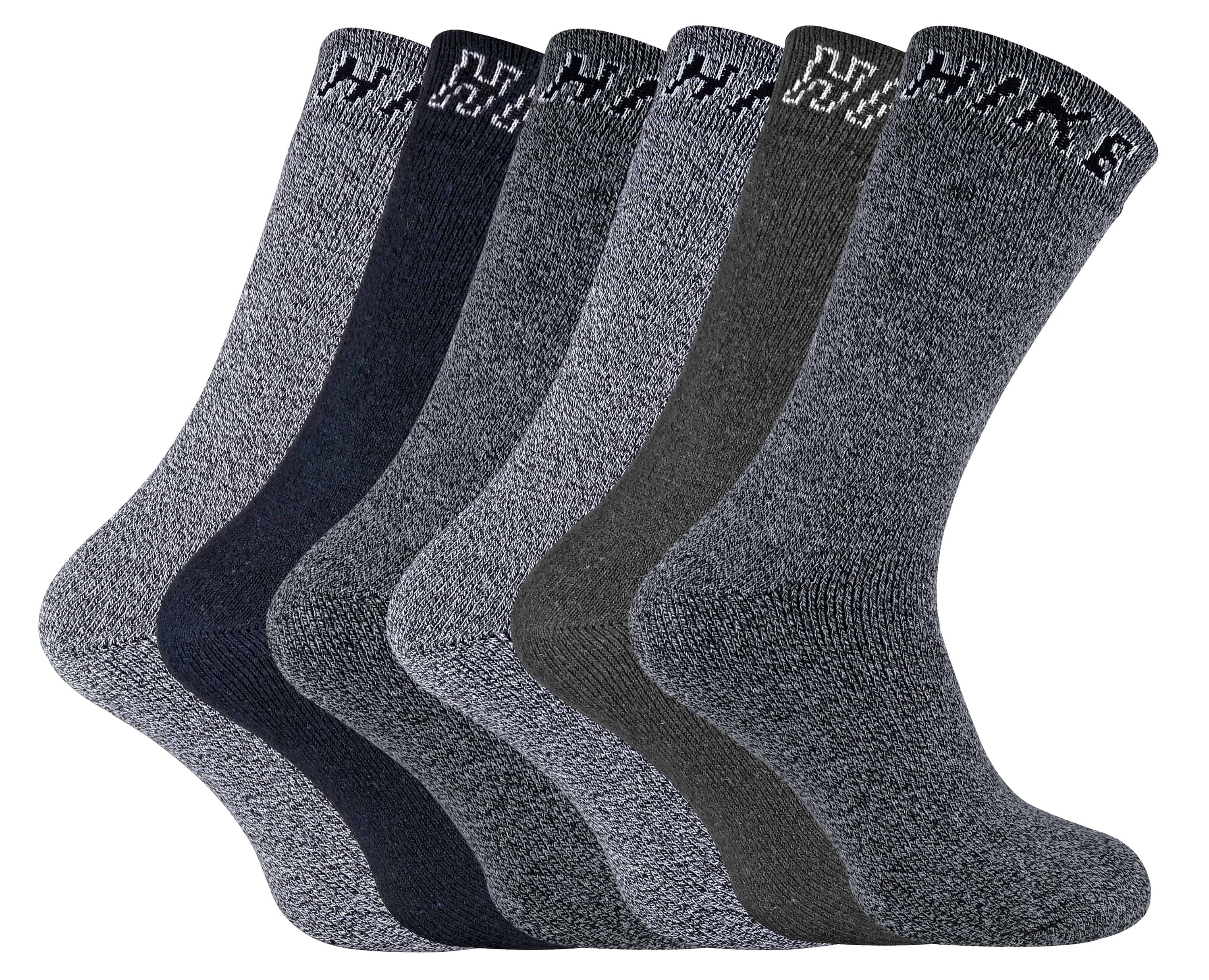 Thumbnail - KS SPORT - Homme Randonnée Chaussettes avec Merinos Laine pour Trekking - Pack 2