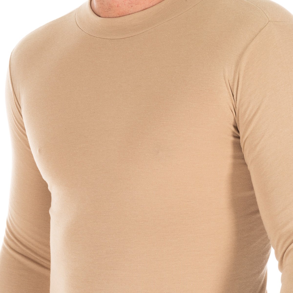 Kisses & Love Långärmad T-shirt med halvhög krage 1625-H man herr – bild 2