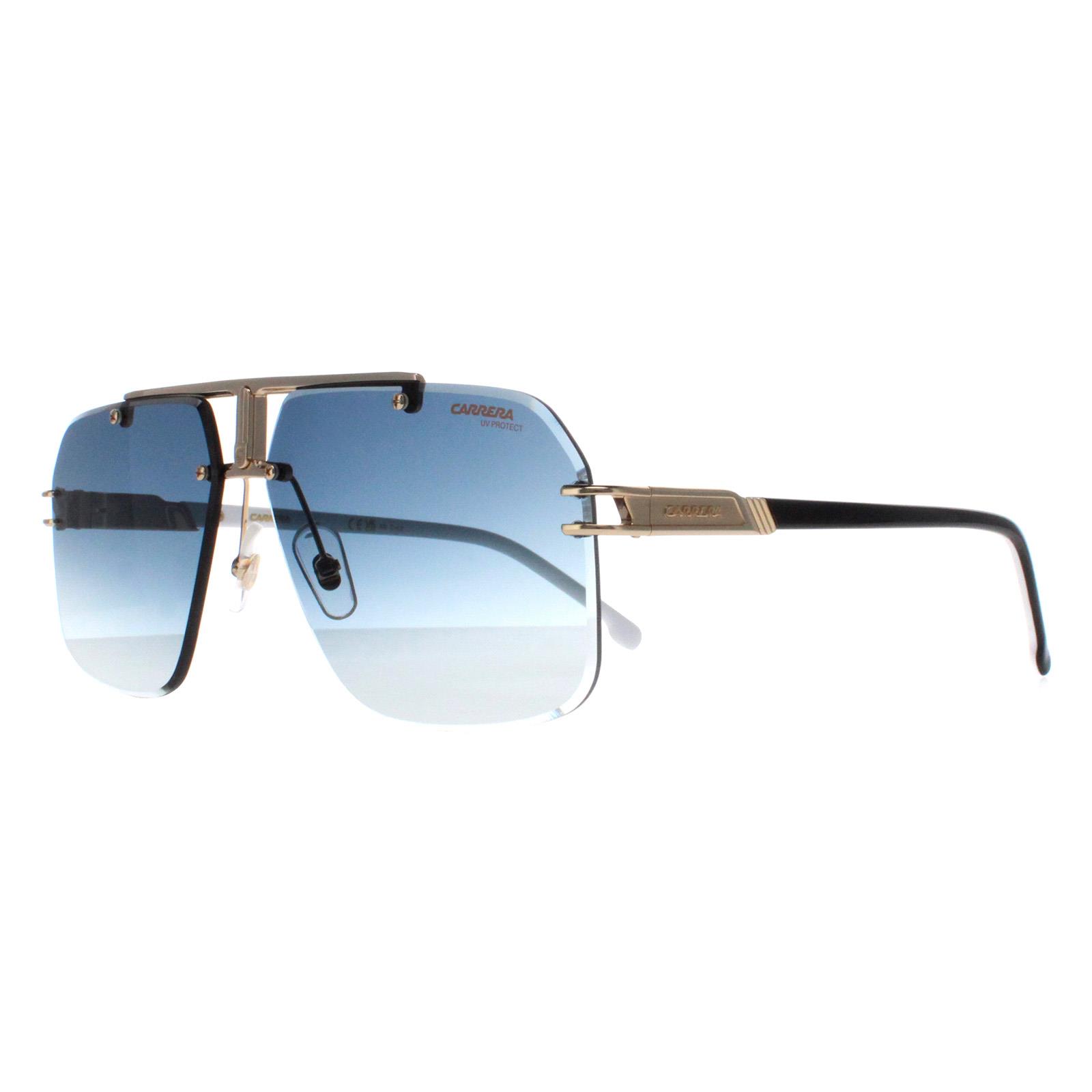 Rimless Mens Gold Blue Gradient 1054/S 2