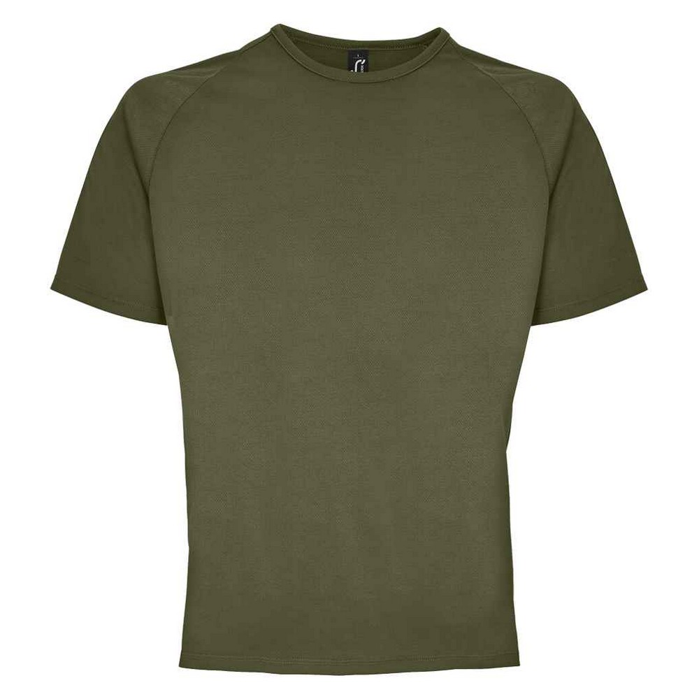 SOLS Mens Sporty Short Sleeve Performance T-Shirt (Army) - Green - Size Small
