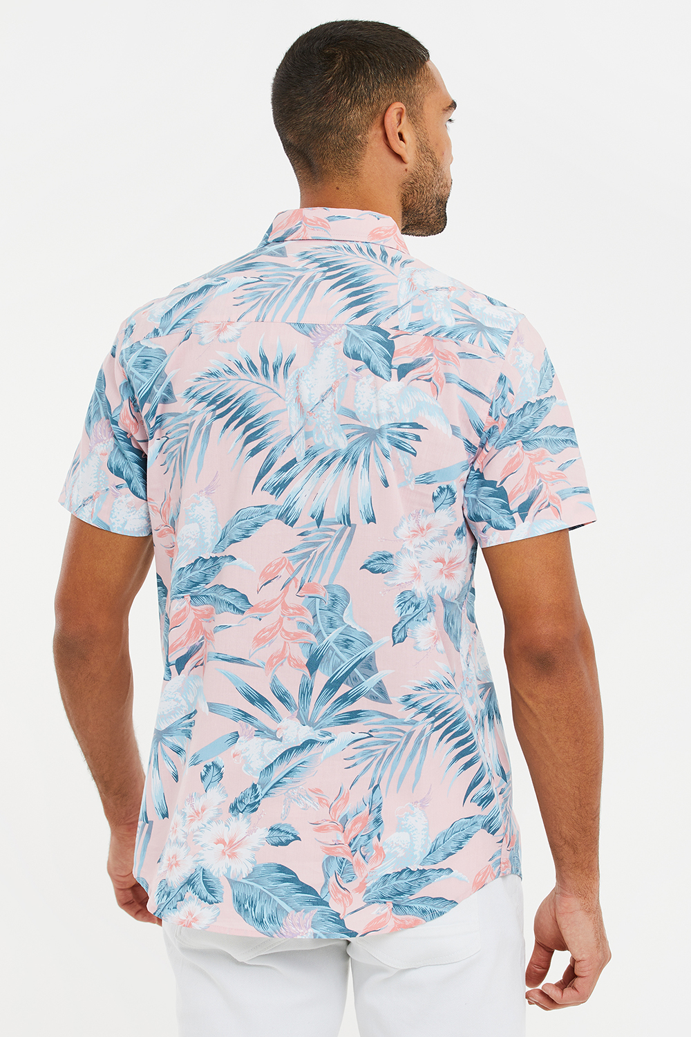 'Tropical' Cotton Short Sleeve Hawaiian Style Shirt