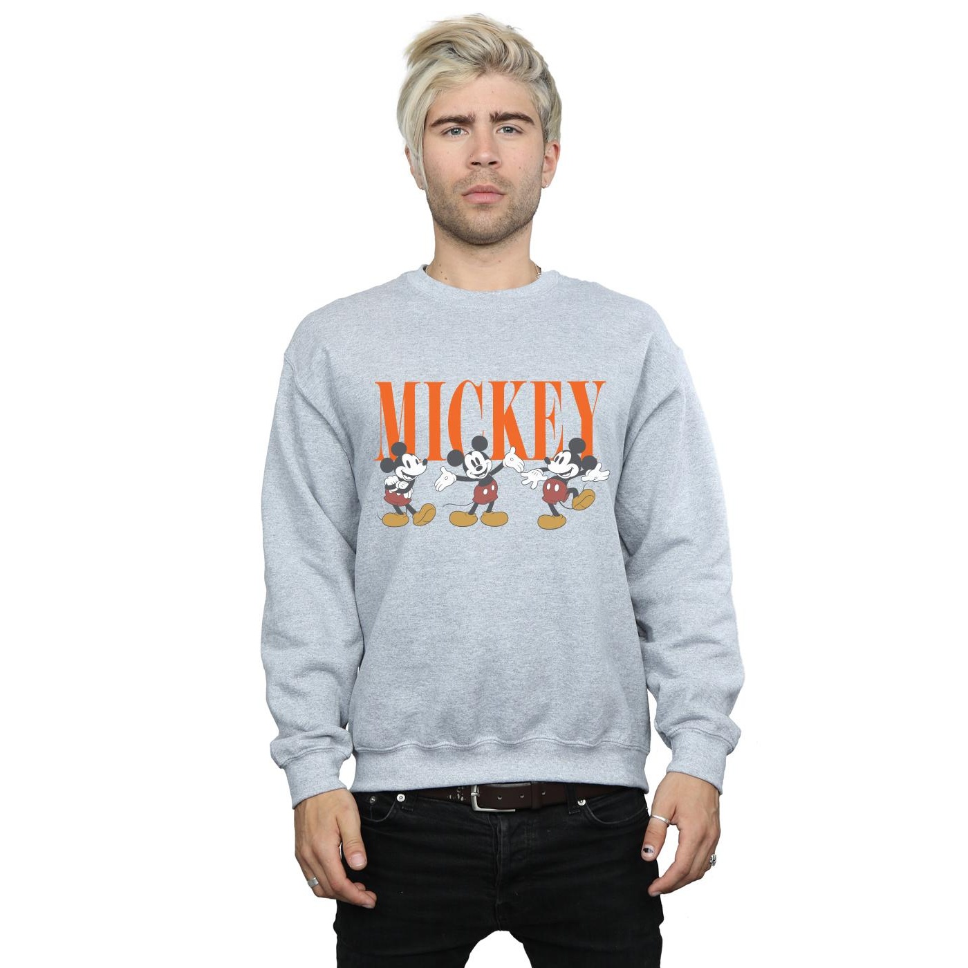 Disney Mens Mickey Mouse Poses Sweatshirt (Sports Grey) herr – bild 2