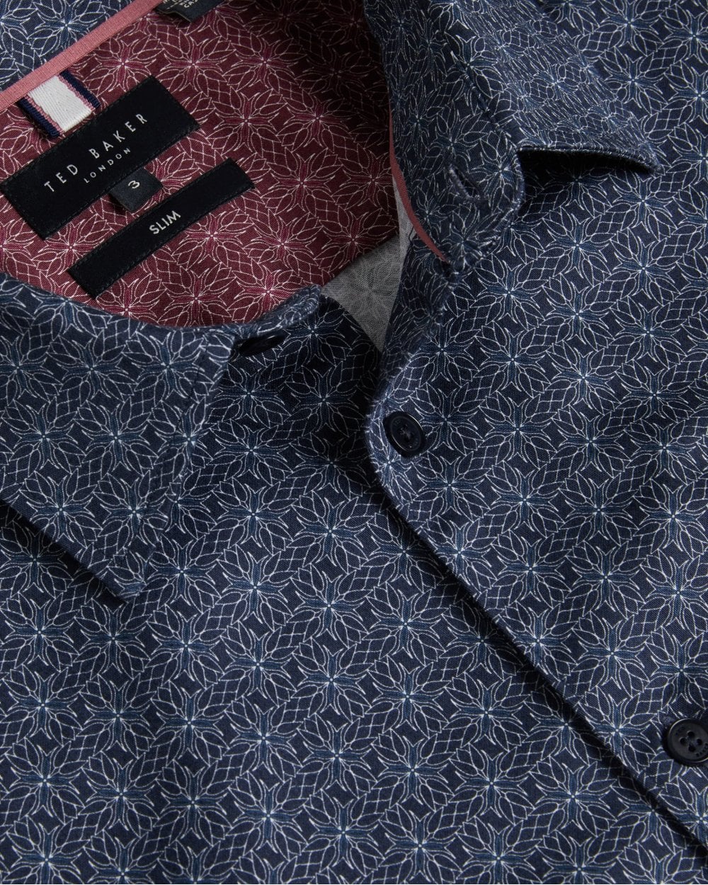 Ted Baker Pavia Långärmad Skjorta med Geometriskt Stjärntryck för Herr – bild 2